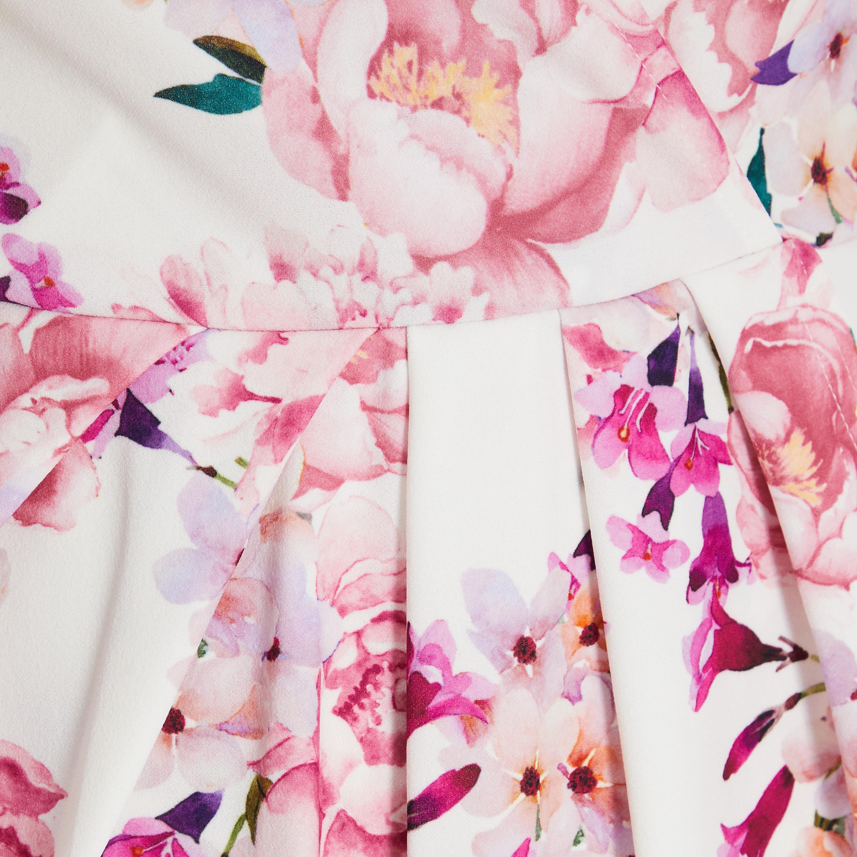  فستان متوسط الطول ملفوف برقبة على شكلV بطبعة الزهور من كويز-women-clothing-dresses-image-3