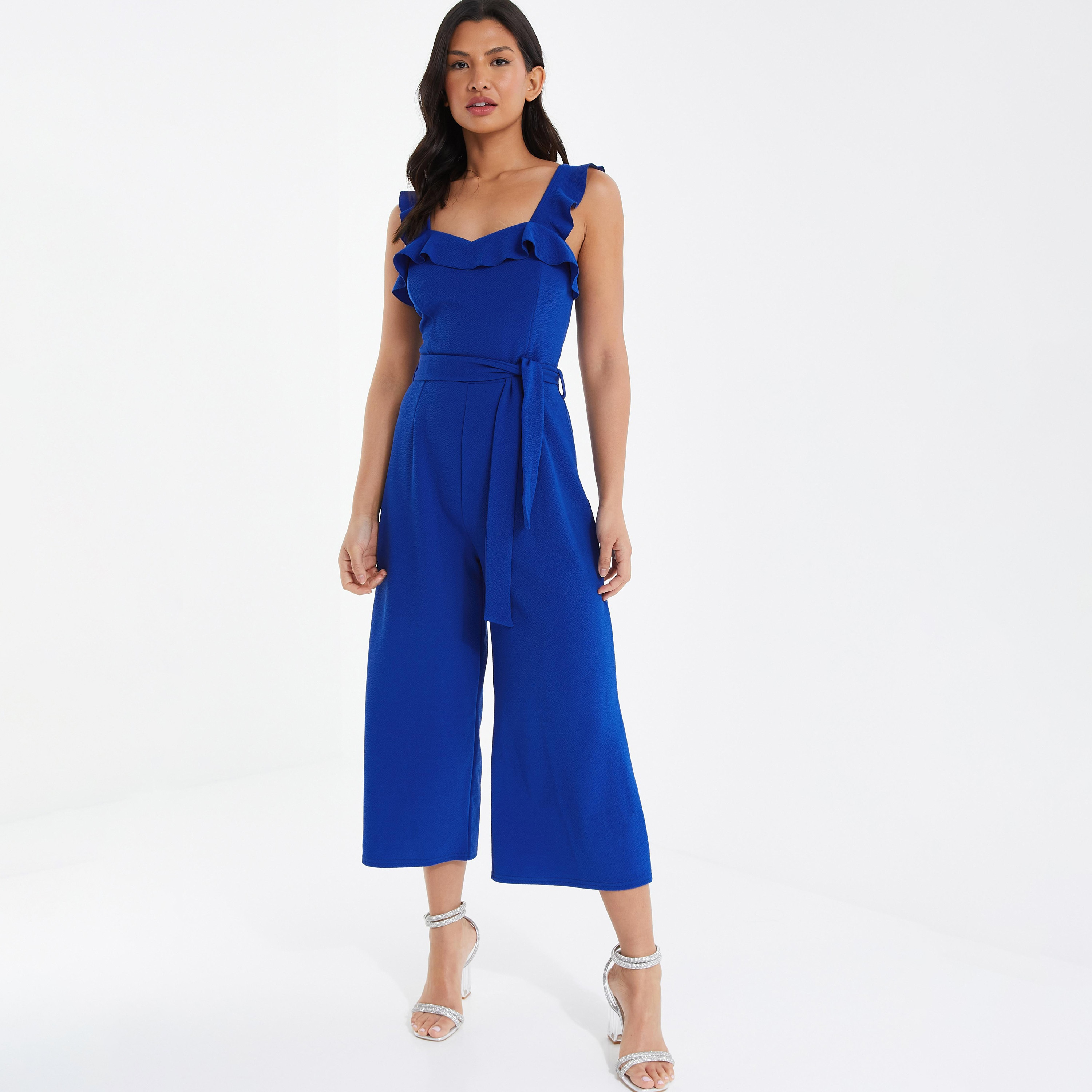  جمبسوت بدون أكمام على شكل قلب بطبعة الزهور من كويز-women-clothing-dresses-image-1