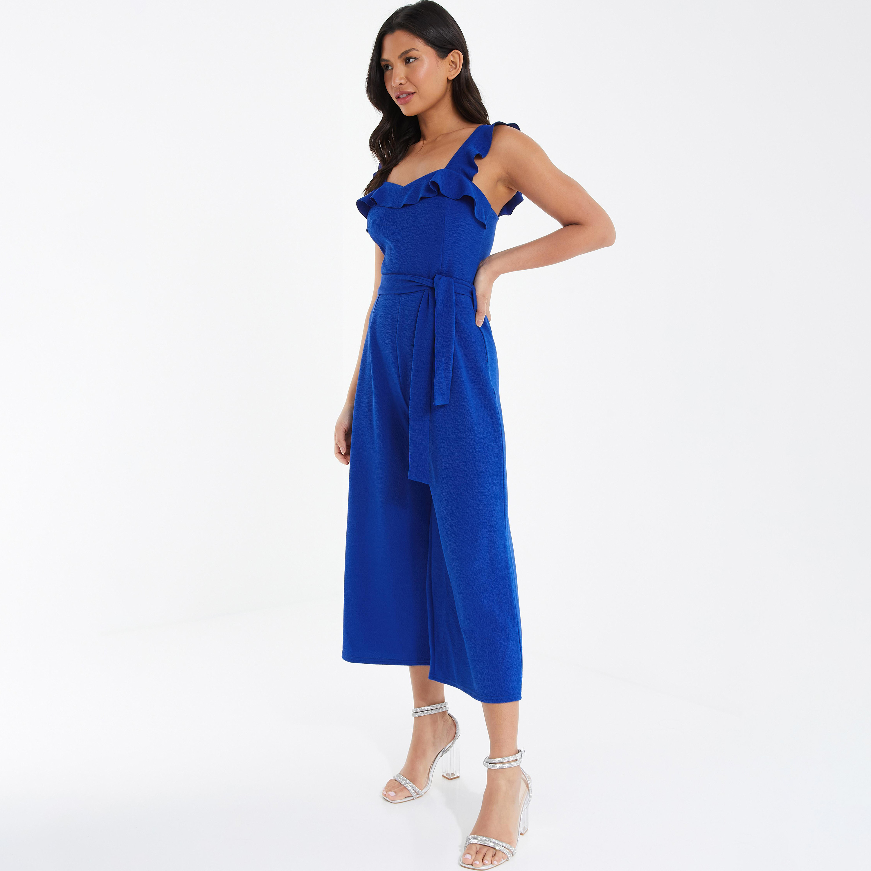  جمبسوت بدون أكمام على شكل قلب بطبعة الزهور من كويز-women-clothing-dresses-image-2