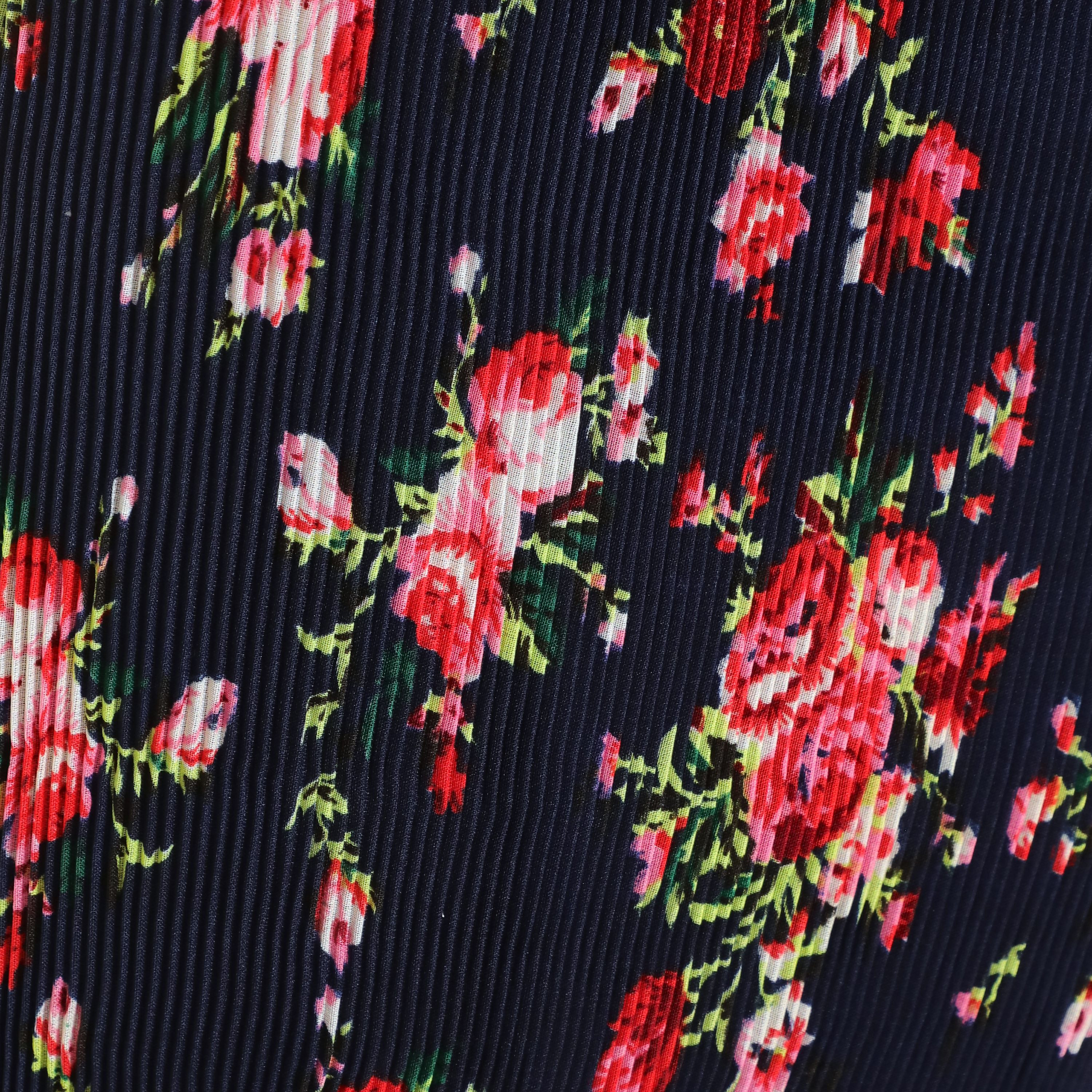 فستان متوسط الطول مطبوع بالزهور برقبة القميص من كويز -women-clothing-dresses-image-3