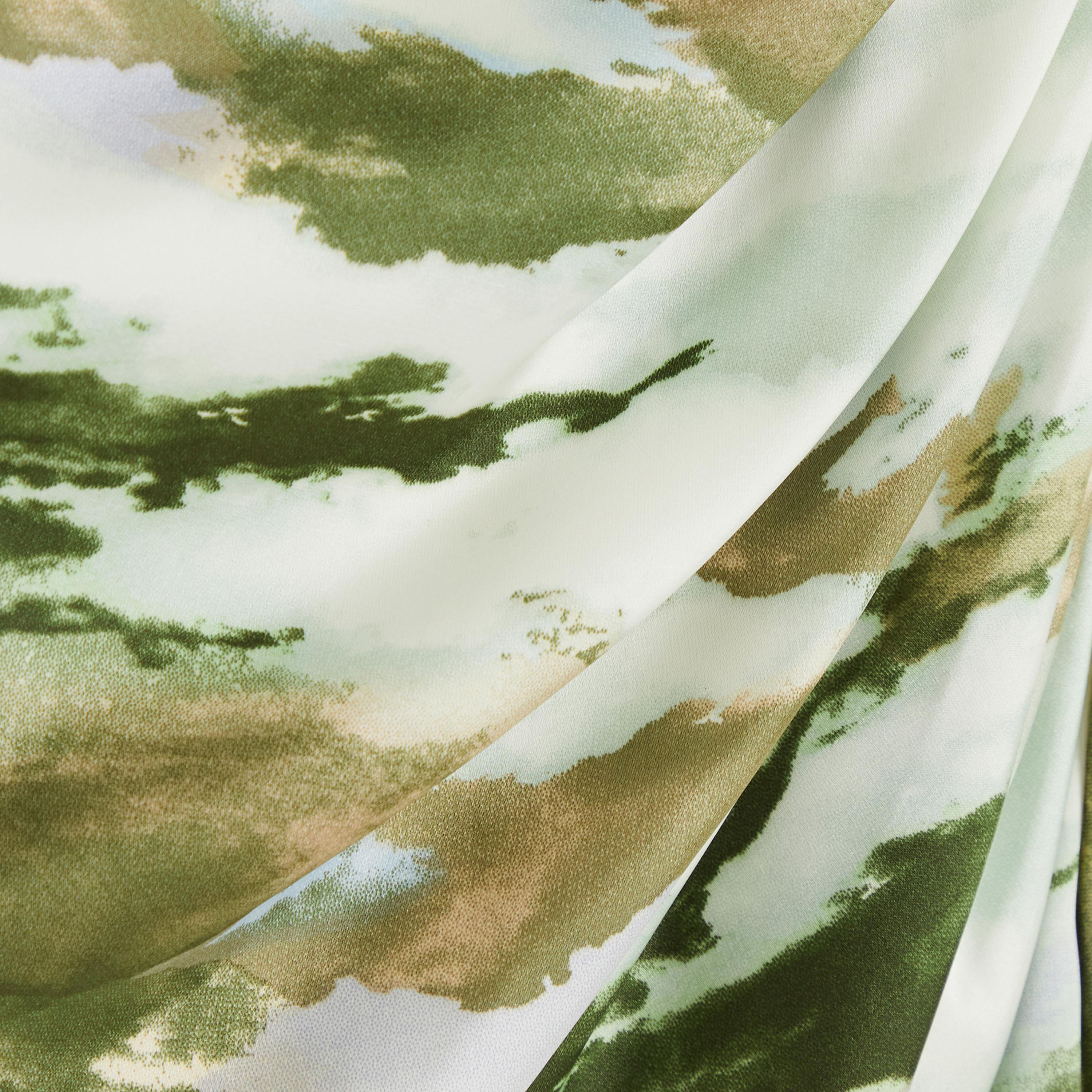 Quiz Green Multi Marble Satin Corset Ruched Midi Evening Dress-women-clothing-dresses-image-4