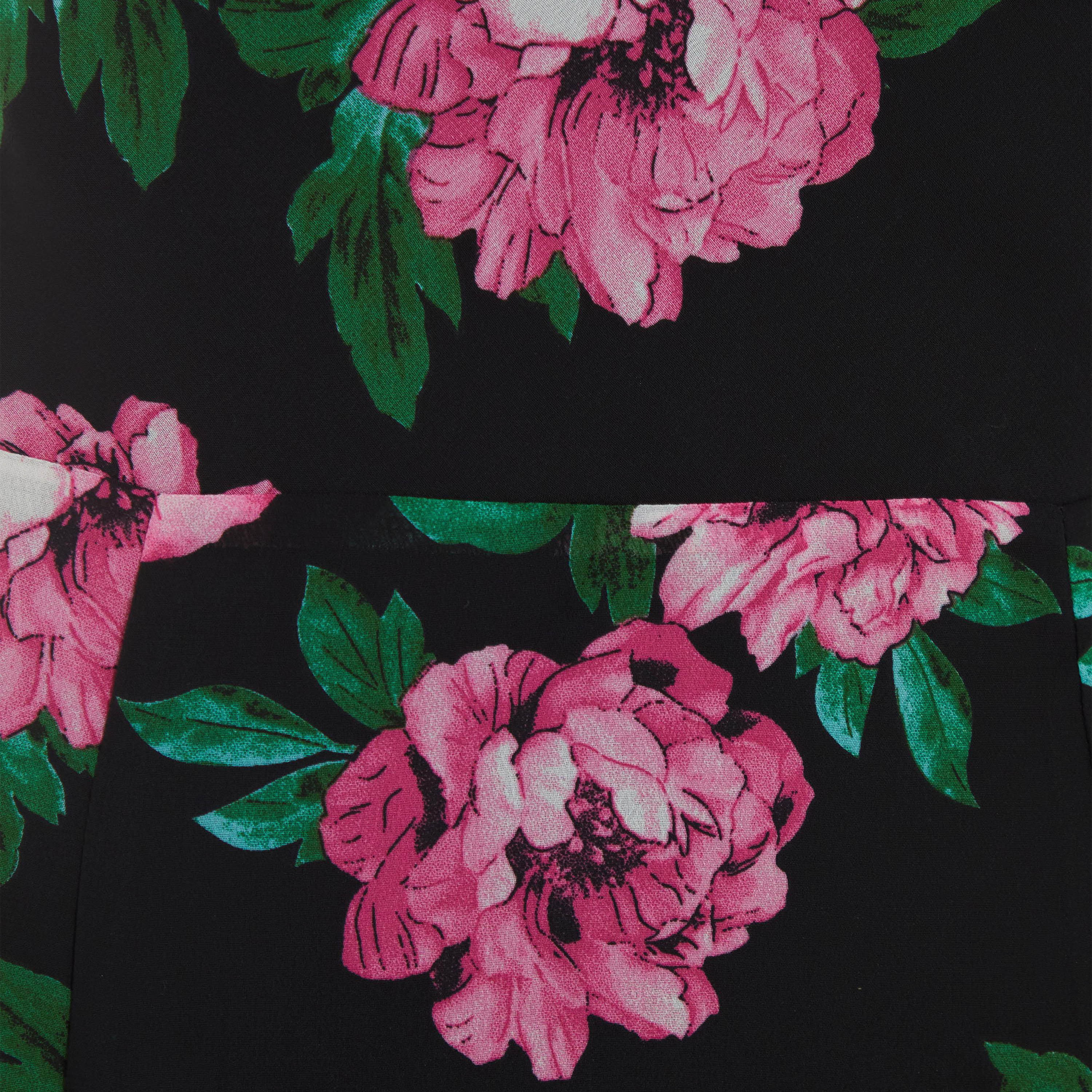 كويز-  فستان سهرة ماكسي أسود/وردي من الشيفون الوردي برقبة على شكل حرف V-women-clothing-dresses-image-4