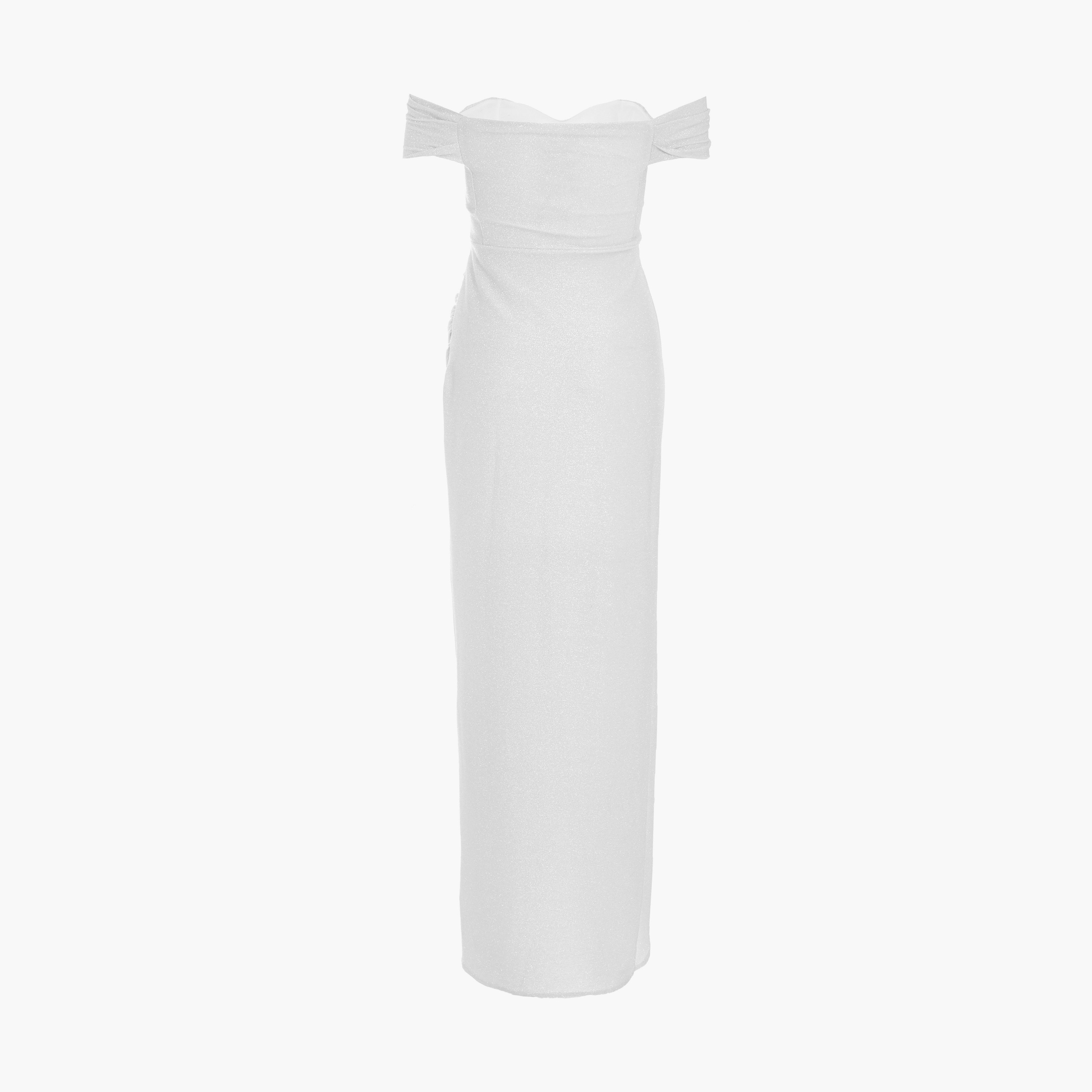 Quiz Silver Lurex Bardot Cowl Wrap Maxi Dress-women-clothing-dresses-image-5