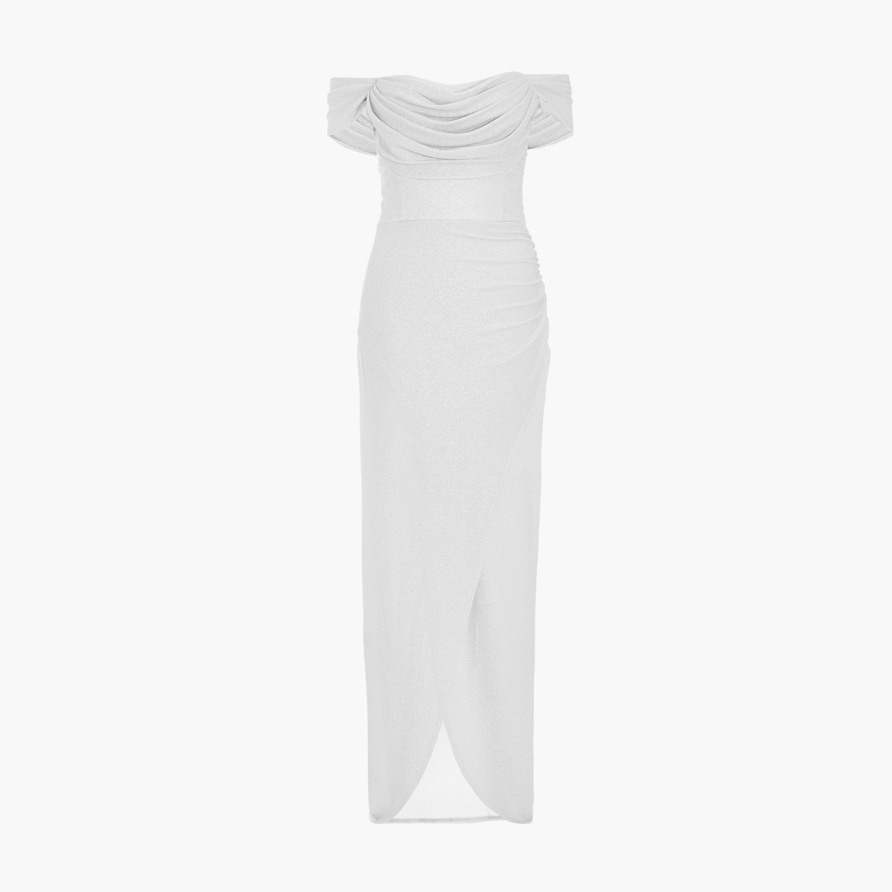 Quiz Silver Lurex Bardot Cowl Wrap Maxi Dress-women-clothing-dresses-image-6