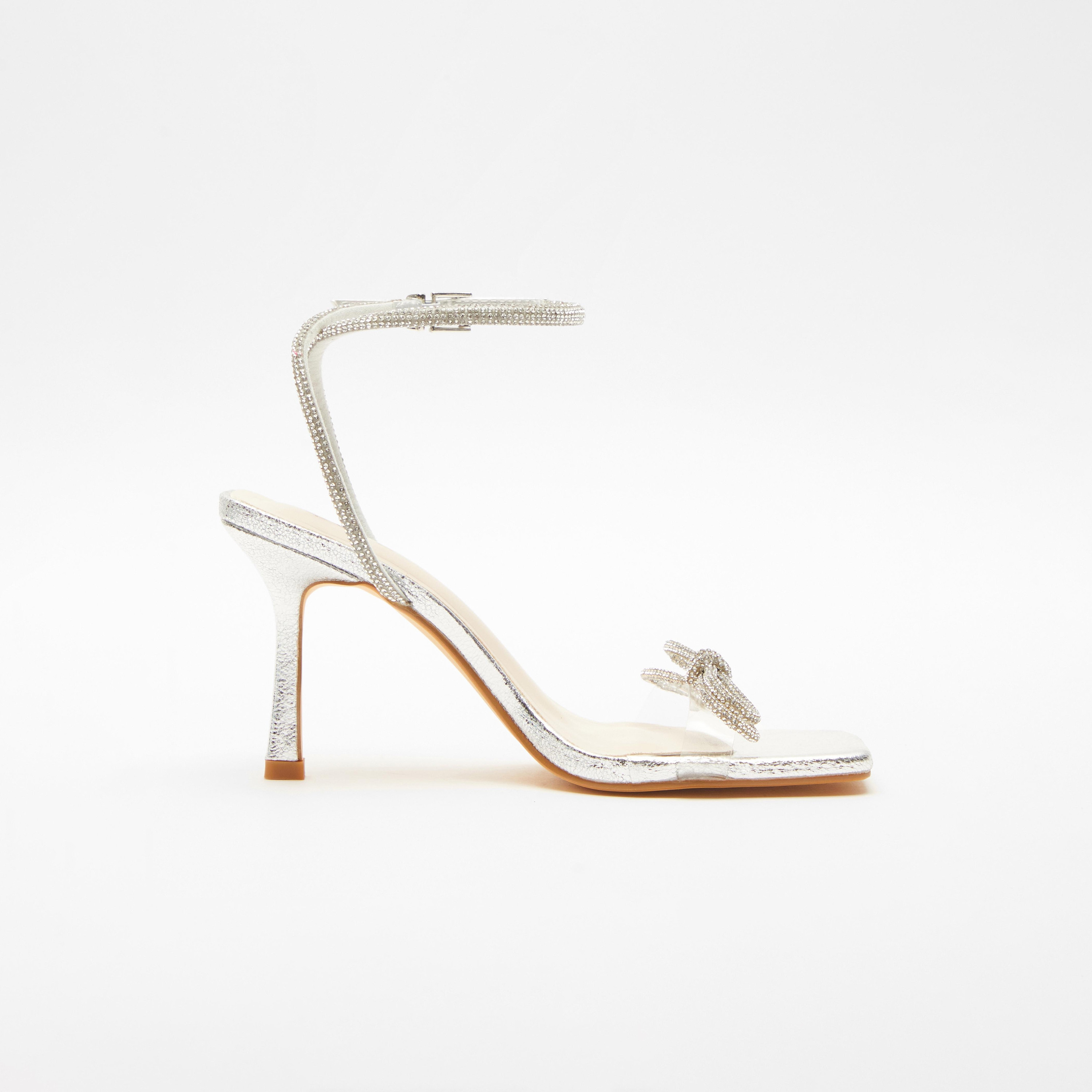 صندل نسائي بكعب ستيليتو مع مزين بفيونكة من كويز-women-shoes-heels-image-6