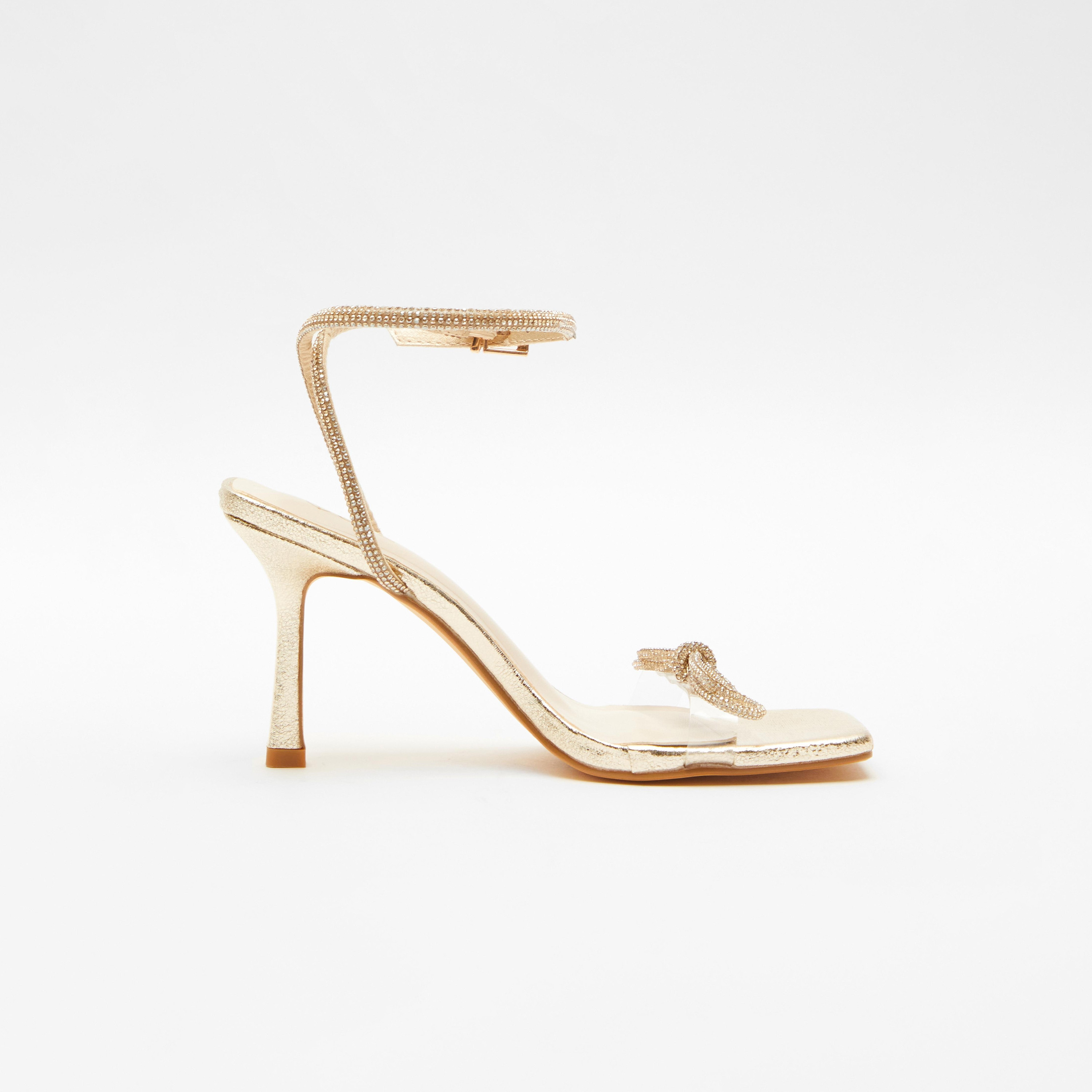 صندل نسائي بكعب ستيليتو مع مزين بفيونكة من كويز-women-shoes-heels-image-6