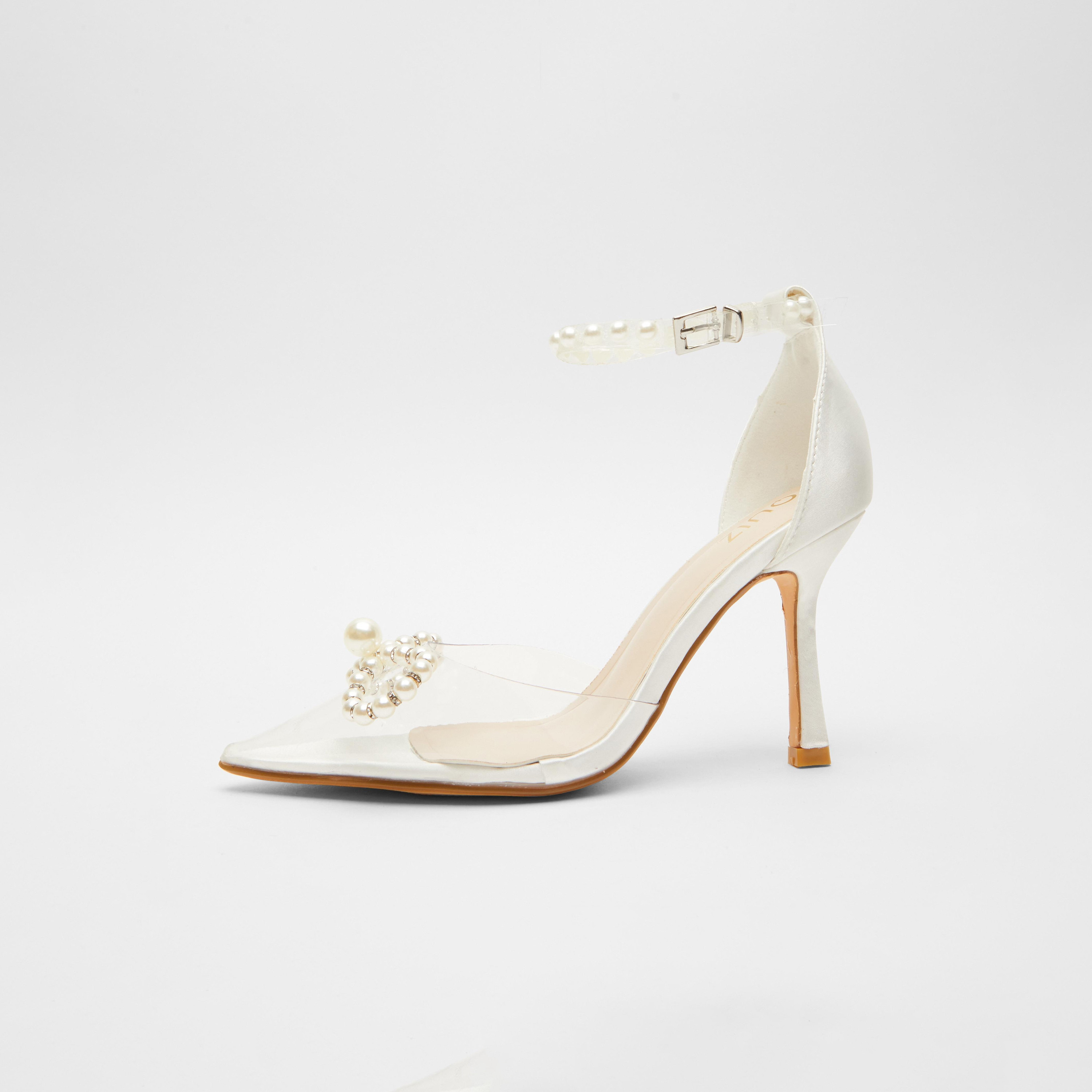 Quiz Women's Pearl Bow Stiletto Court Heels-women-shoes-heels-image-3