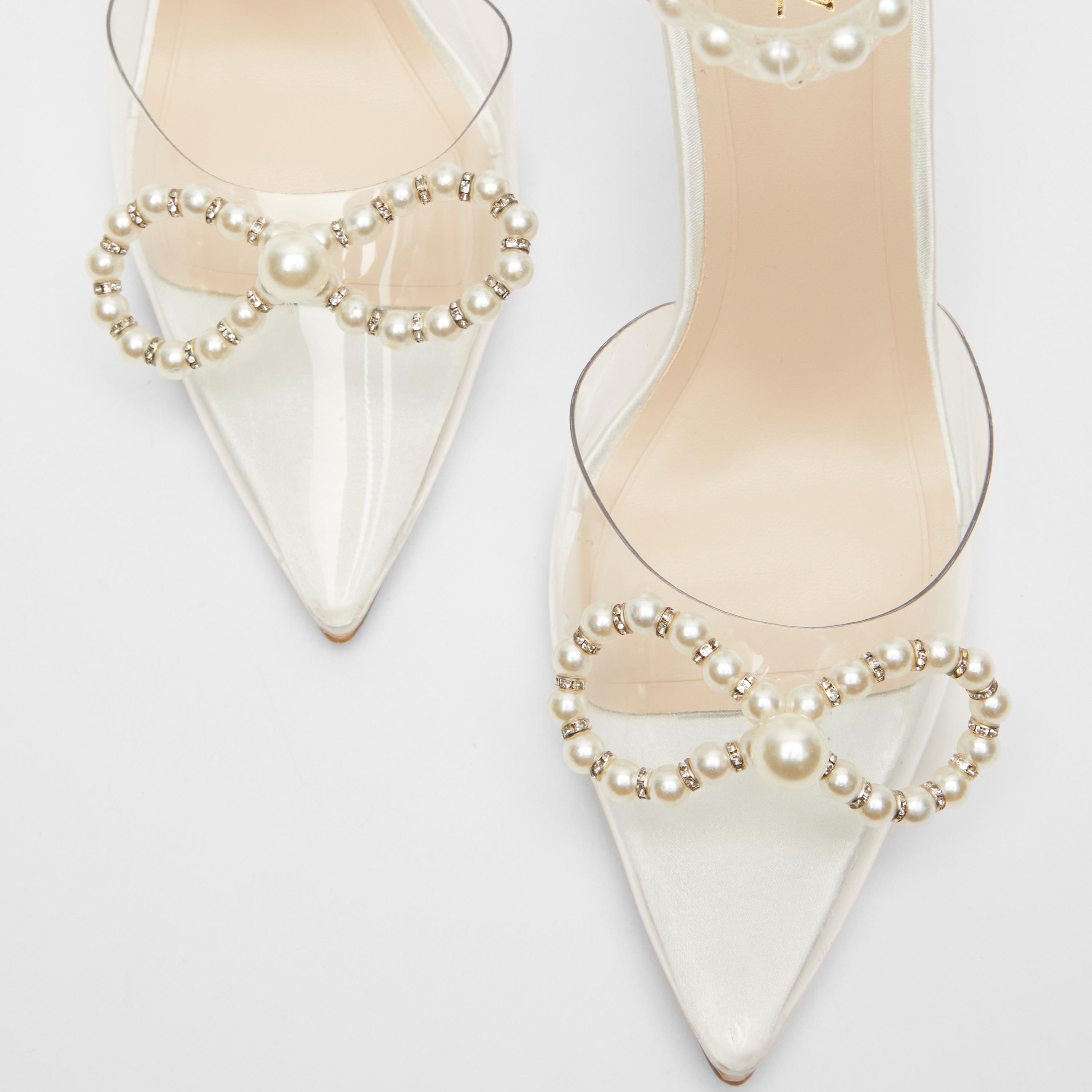 Quiz Women's Pearl Bow Stiletto Court Heels-women-shoes-heels-image-4