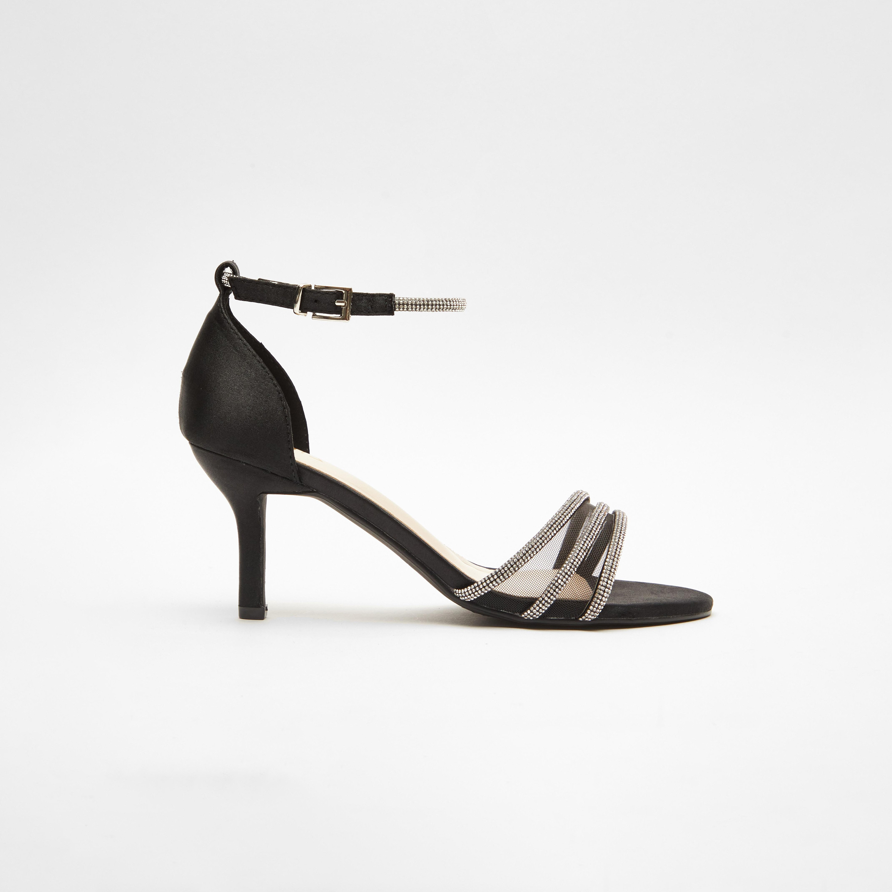 صندل نسائي من كويز بكعب شبكي ديامانتي مع حزام للكاحل-women-shoes-heels-image-3