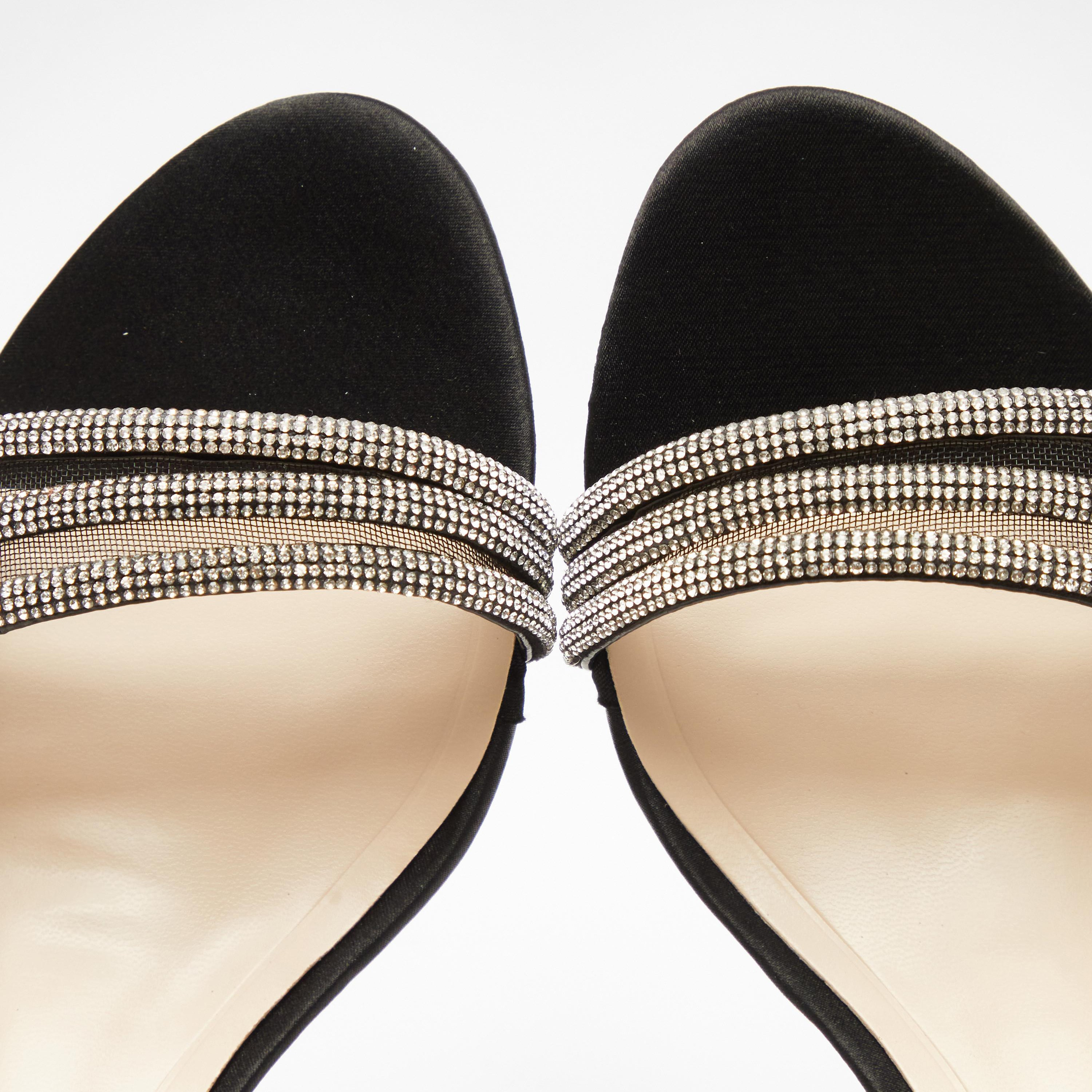 Quiz Women's Diamante Mesh Heel Sandals with Ankle Strap-women-shoes-heels-image-5