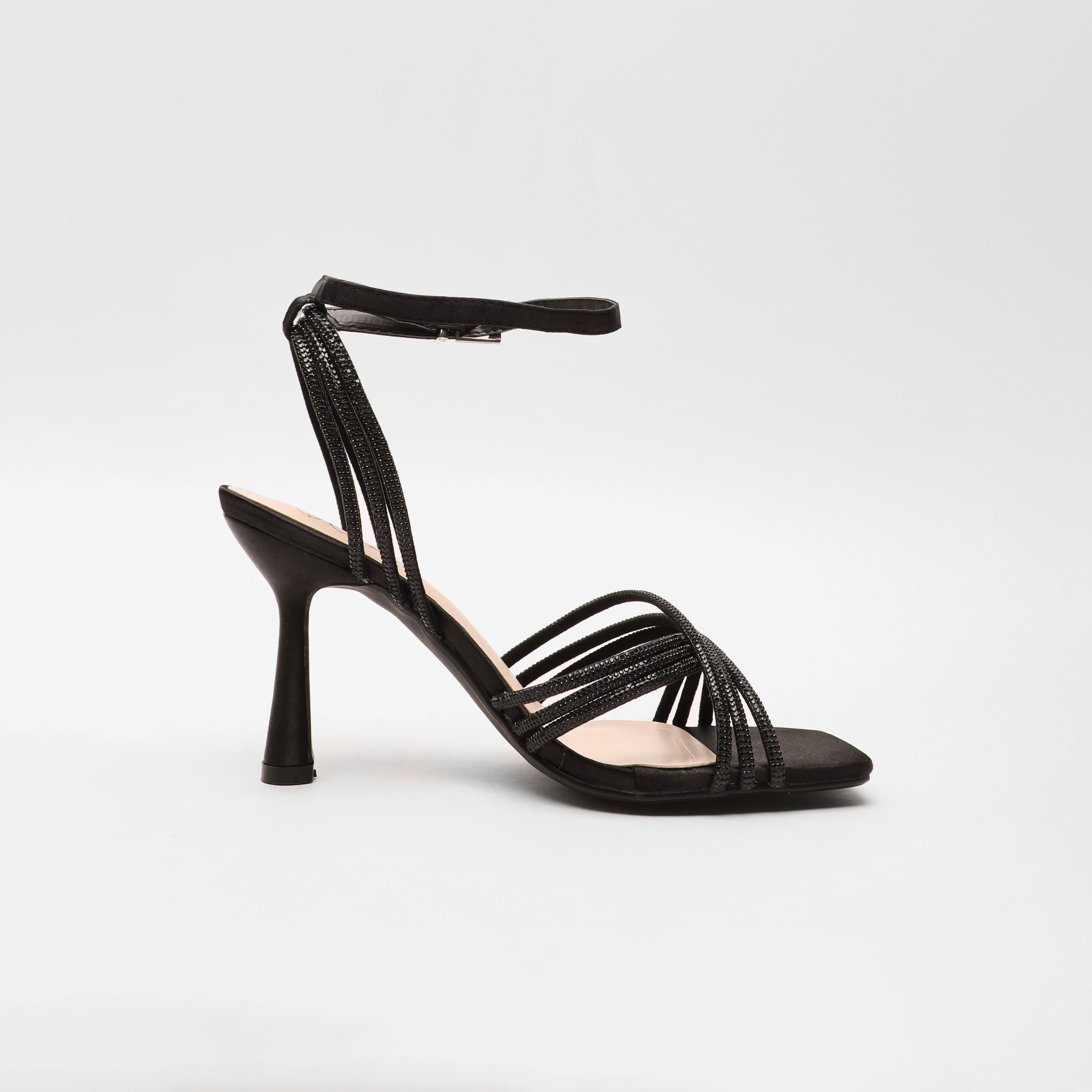 Quiz Women's Diamante Cross Strap Heel Sandals-women-shoes-heels-image-6