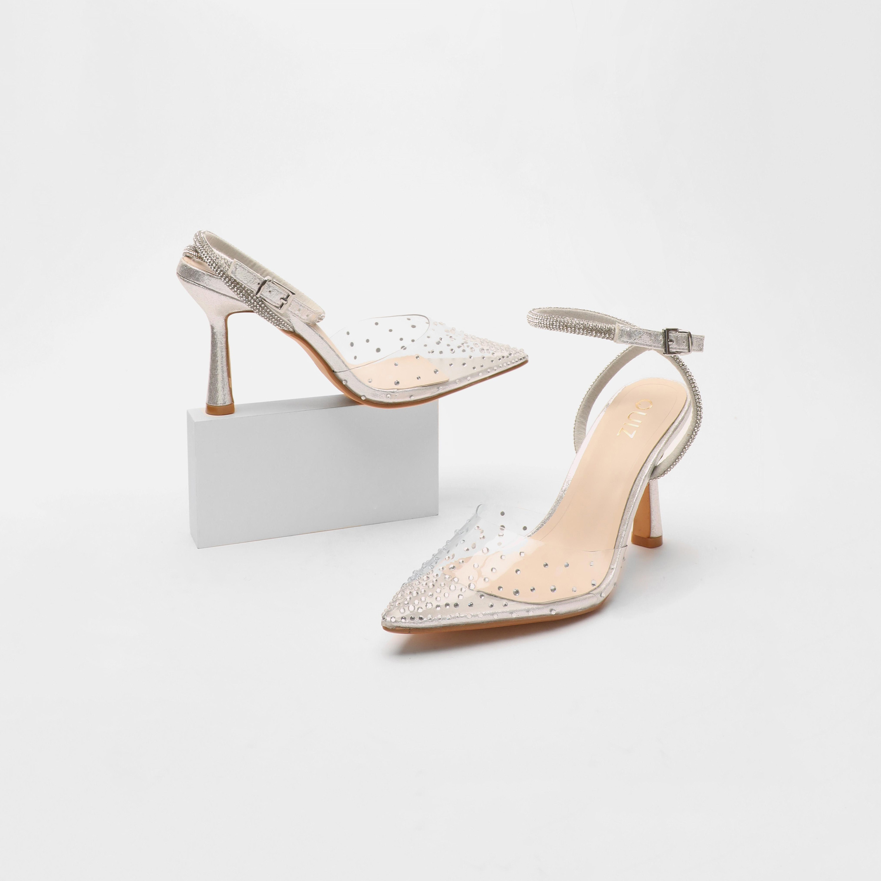 صندل نسائي من كويز بكعب صغير وشريط للكاحل مع كريستالية| 00100039895-women-shoes-heels-image-4