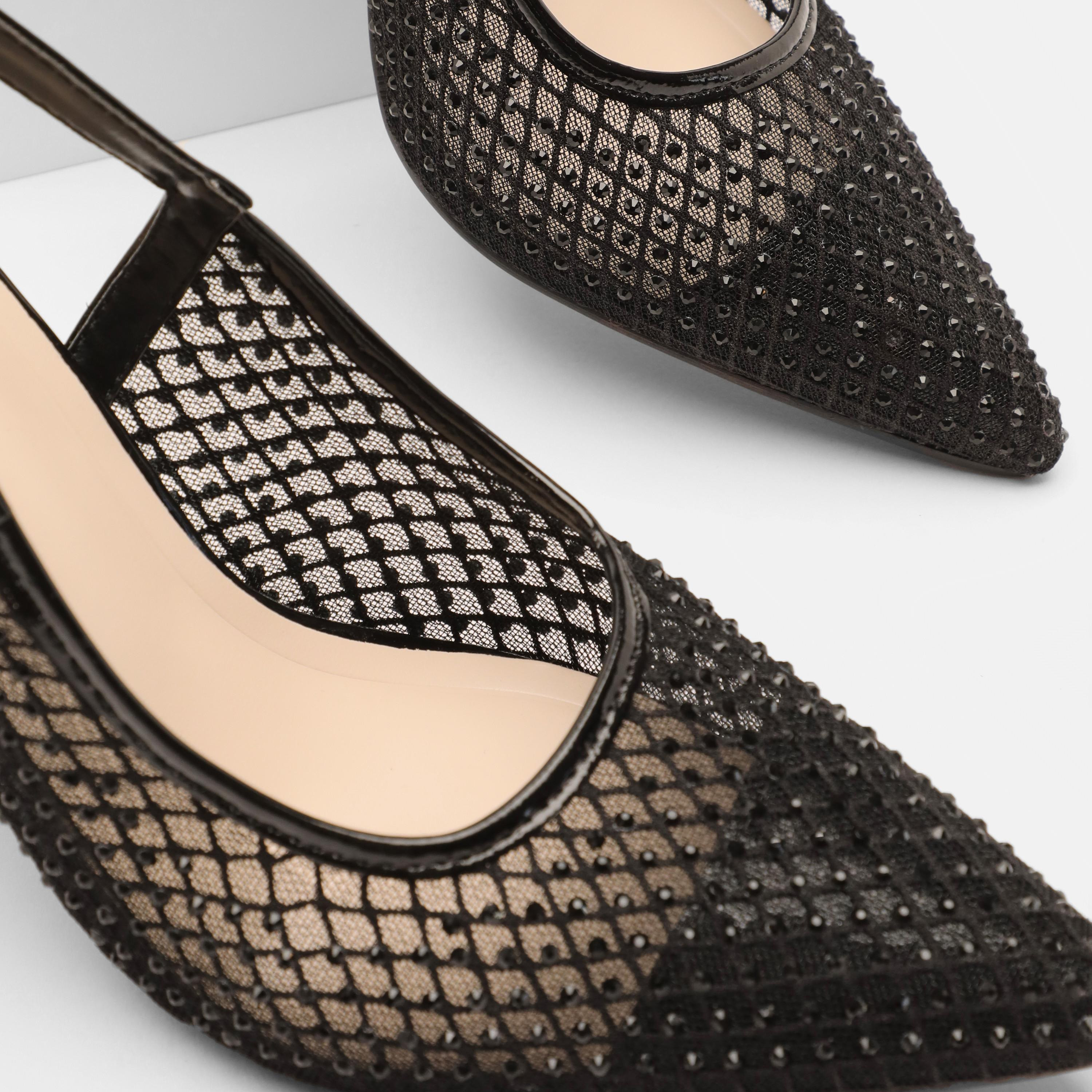 Quiz Women's Mesh Diamante Slingback Court Heels-women-shoes-heels-image-5