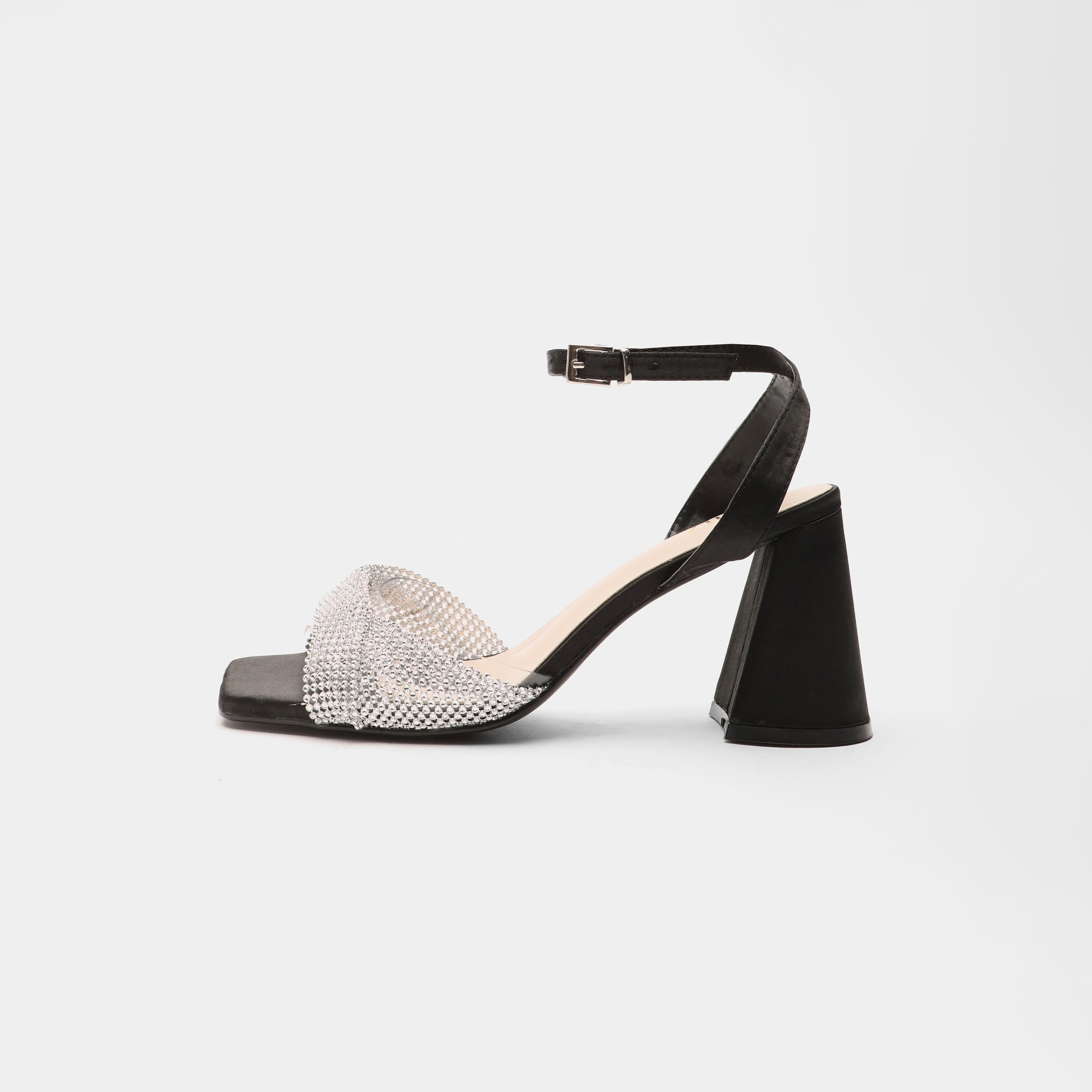 Quiz Women's Diamante Twist Block Heel Sandals-women-shoes-heels-image-3