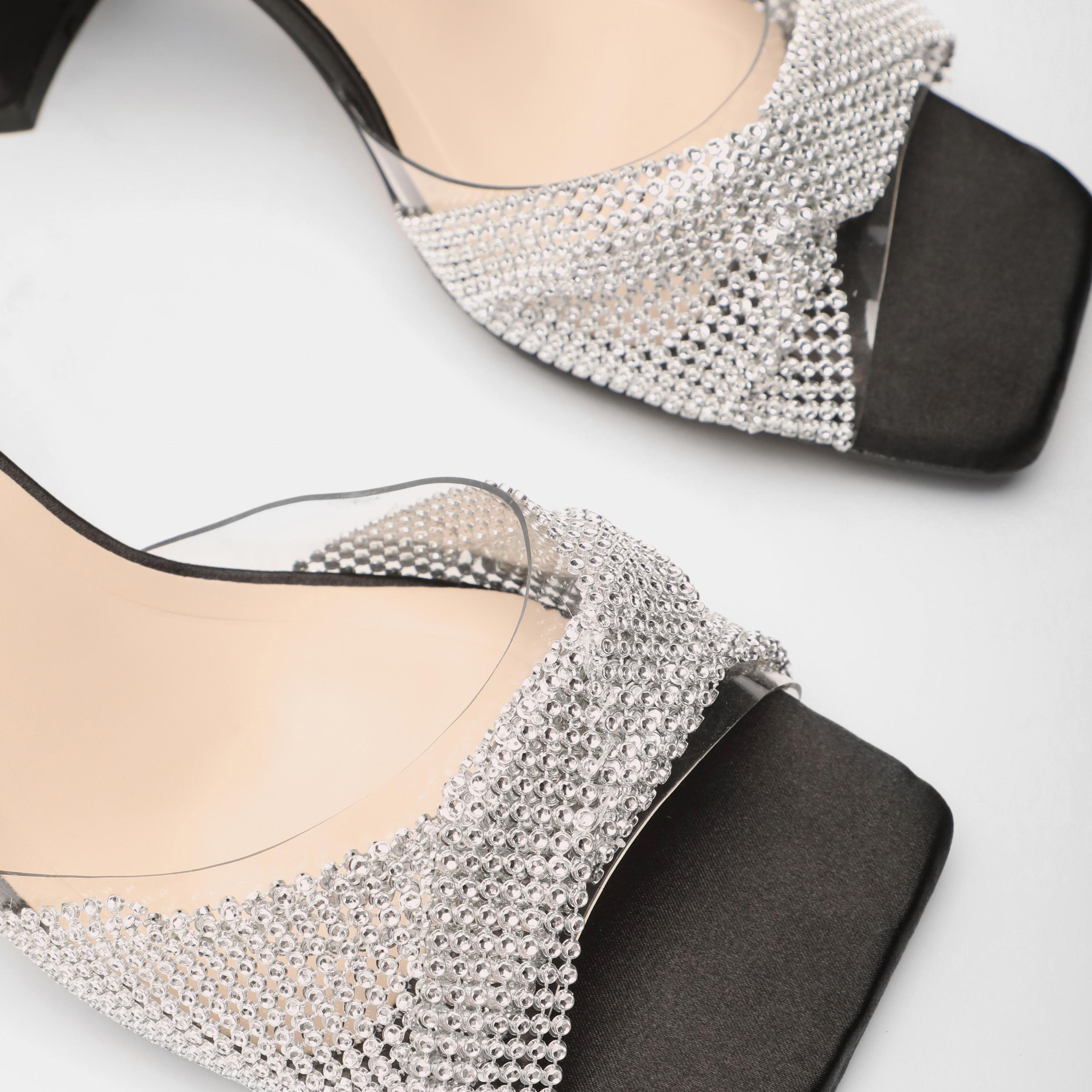 Quiz Women's Diamante Twist Block Heel Sandals-women-shoes-heels-image-5