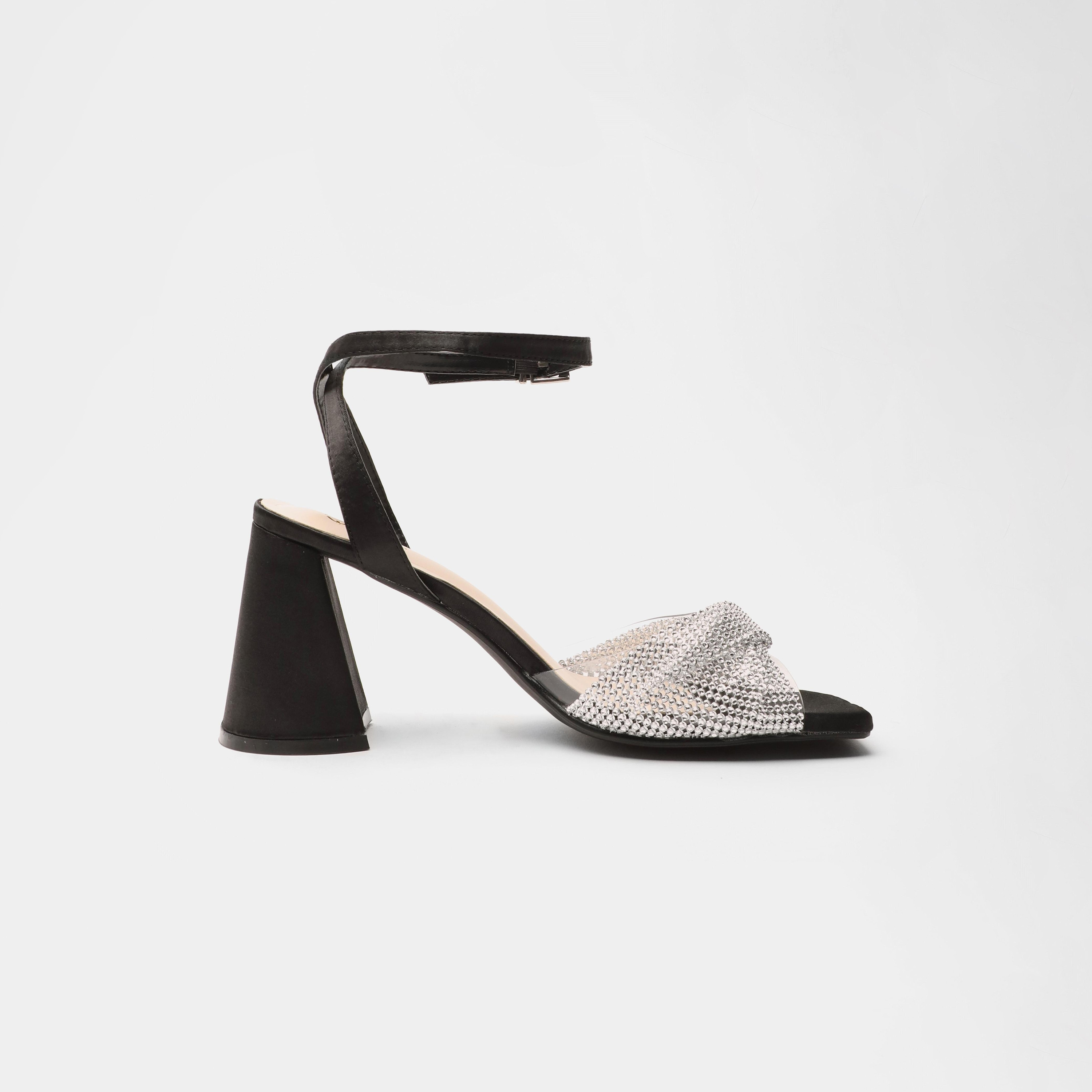 Quiz Women's Diamante Twist Block Heel Sandals-women-shoes-heels-image-6
