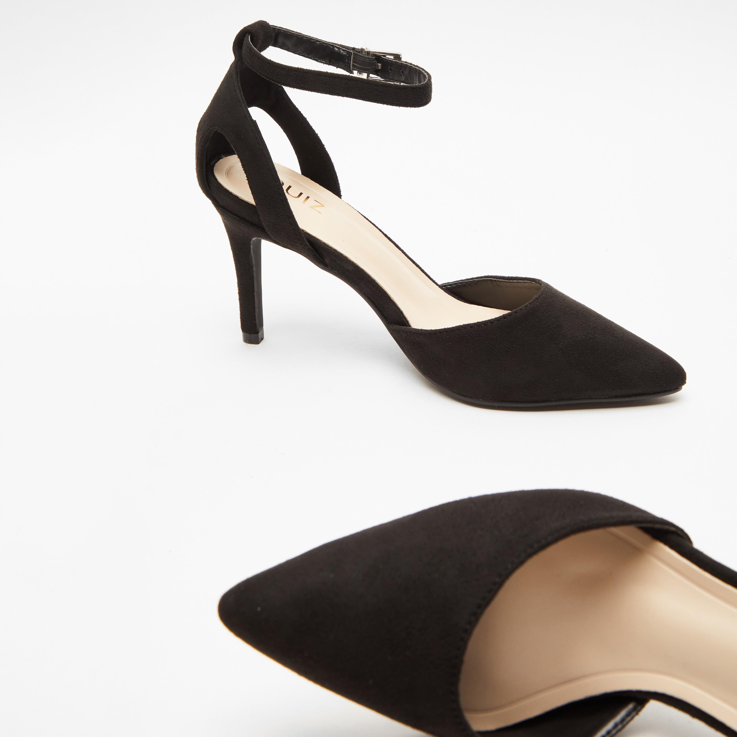 Pointed open toe sales heels