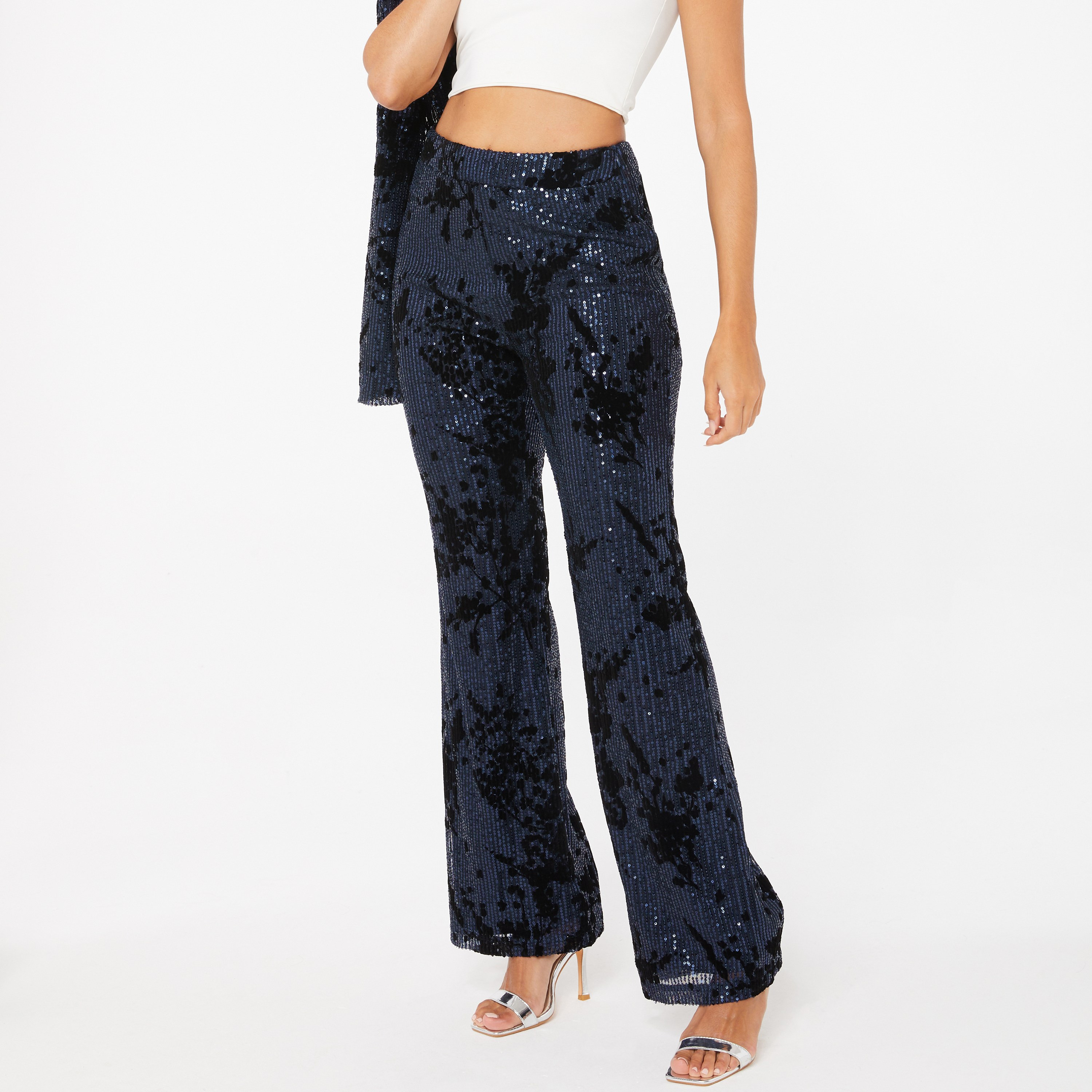 Quiz Sequins High-Rise Trousers-women-clothing-bottoms-trousers-image-1