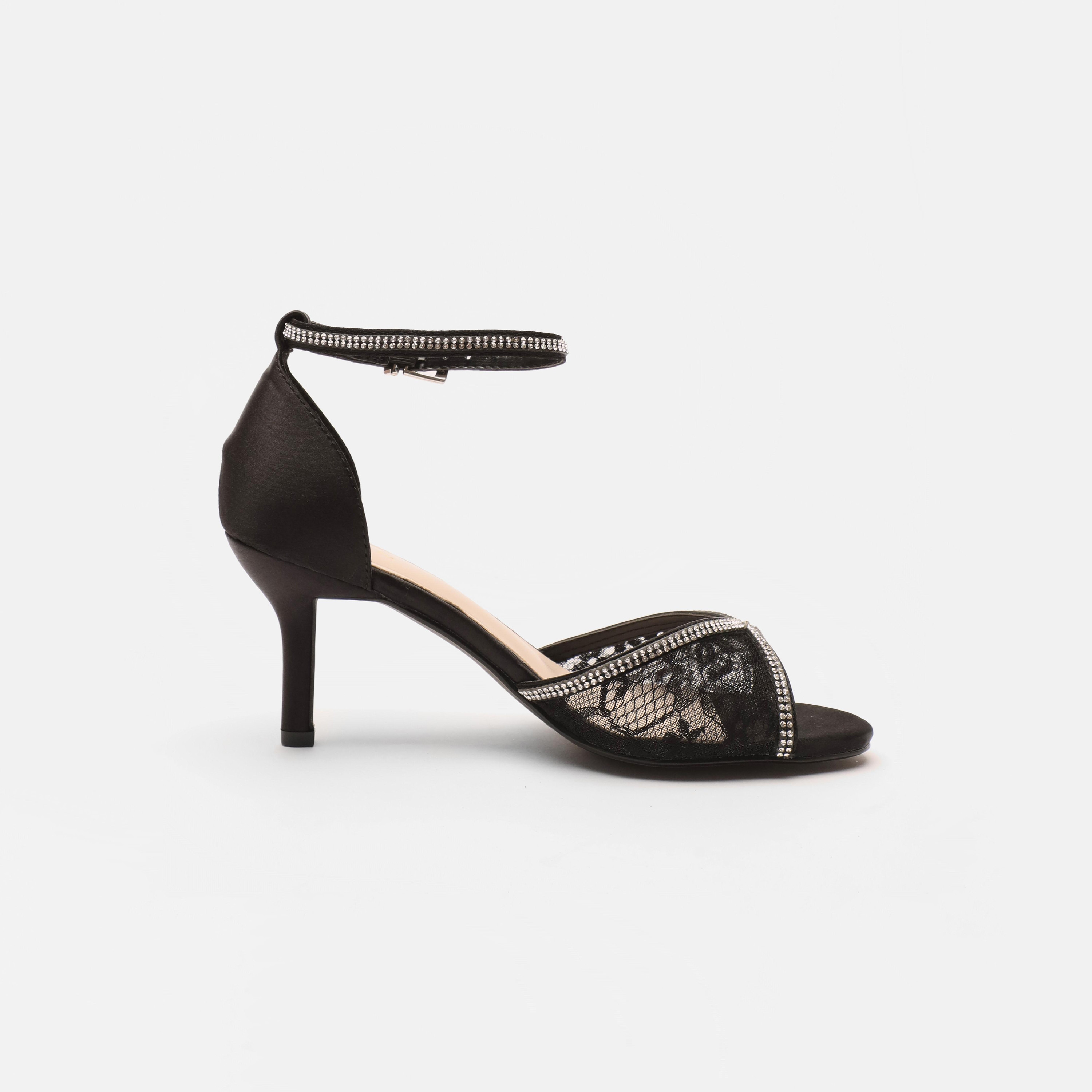 صندل نسائي بكعب ستيليتو ذو دانتيل أمامي مع ديامانتي من كويز-women-shoes-heels-image-5