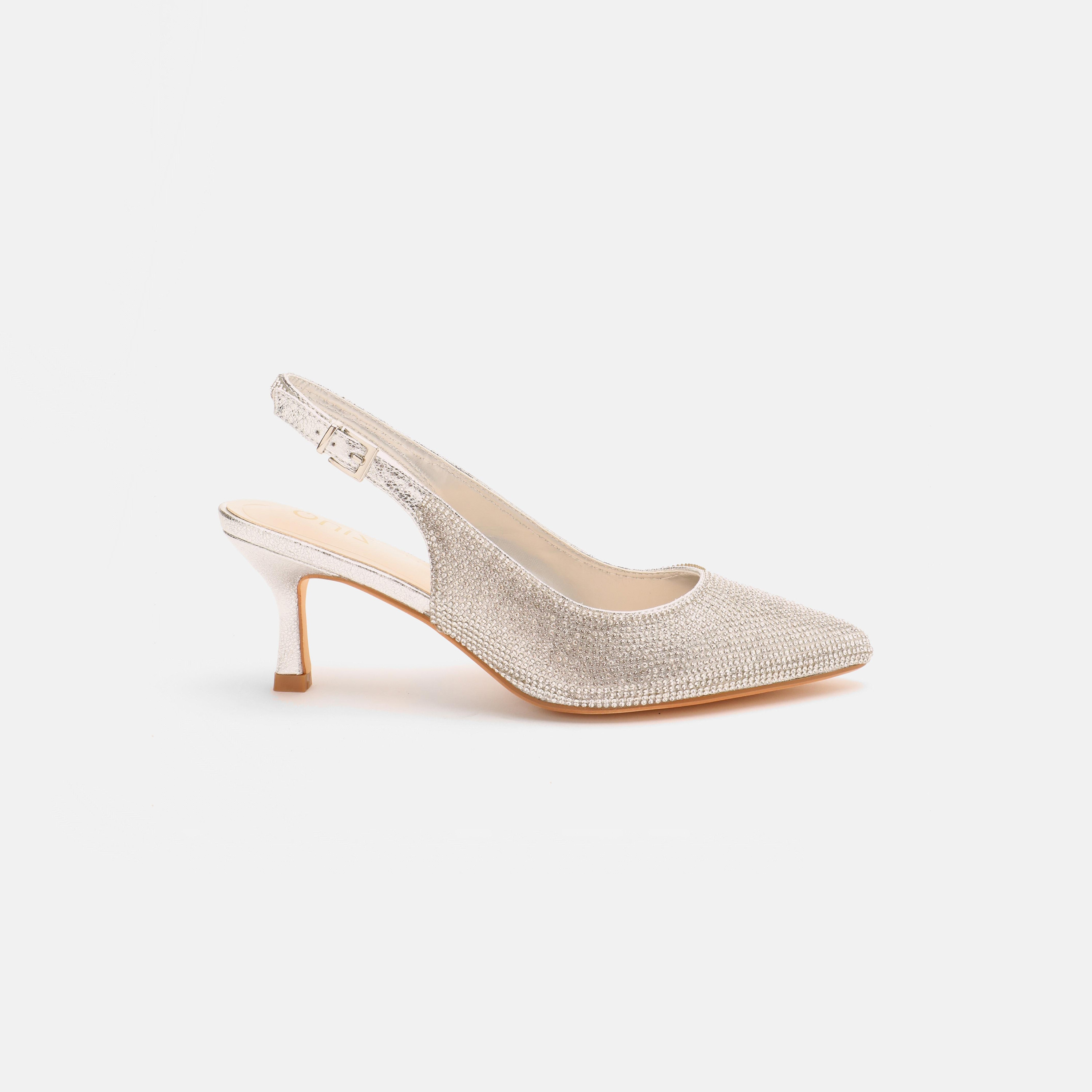 Quiz Women's Diamante Slingback Court Heels-women-shoes-heels-image-2