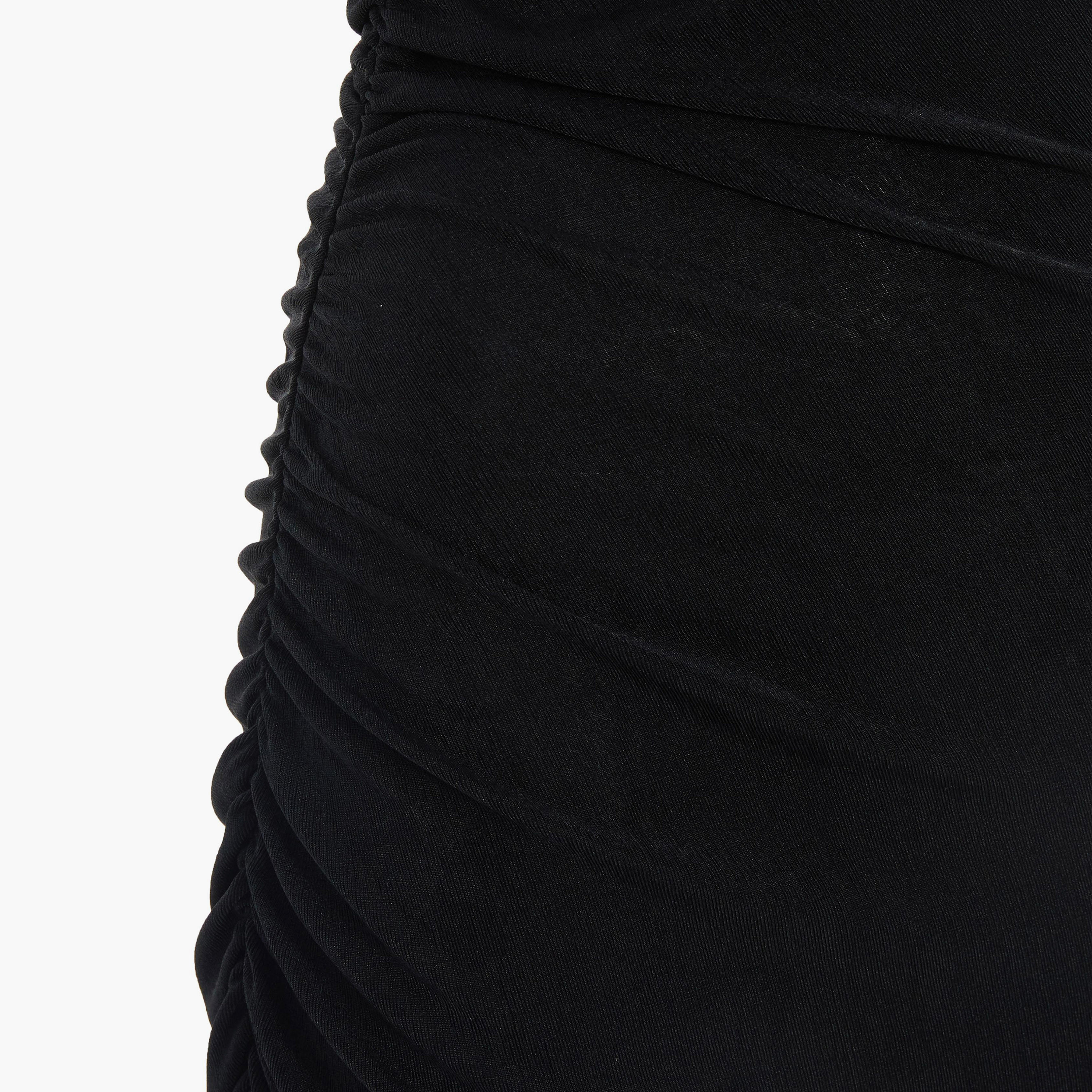 Quiz Black Slinky One Sleeve Maxi Dress-women-clothing-dresses-image-4