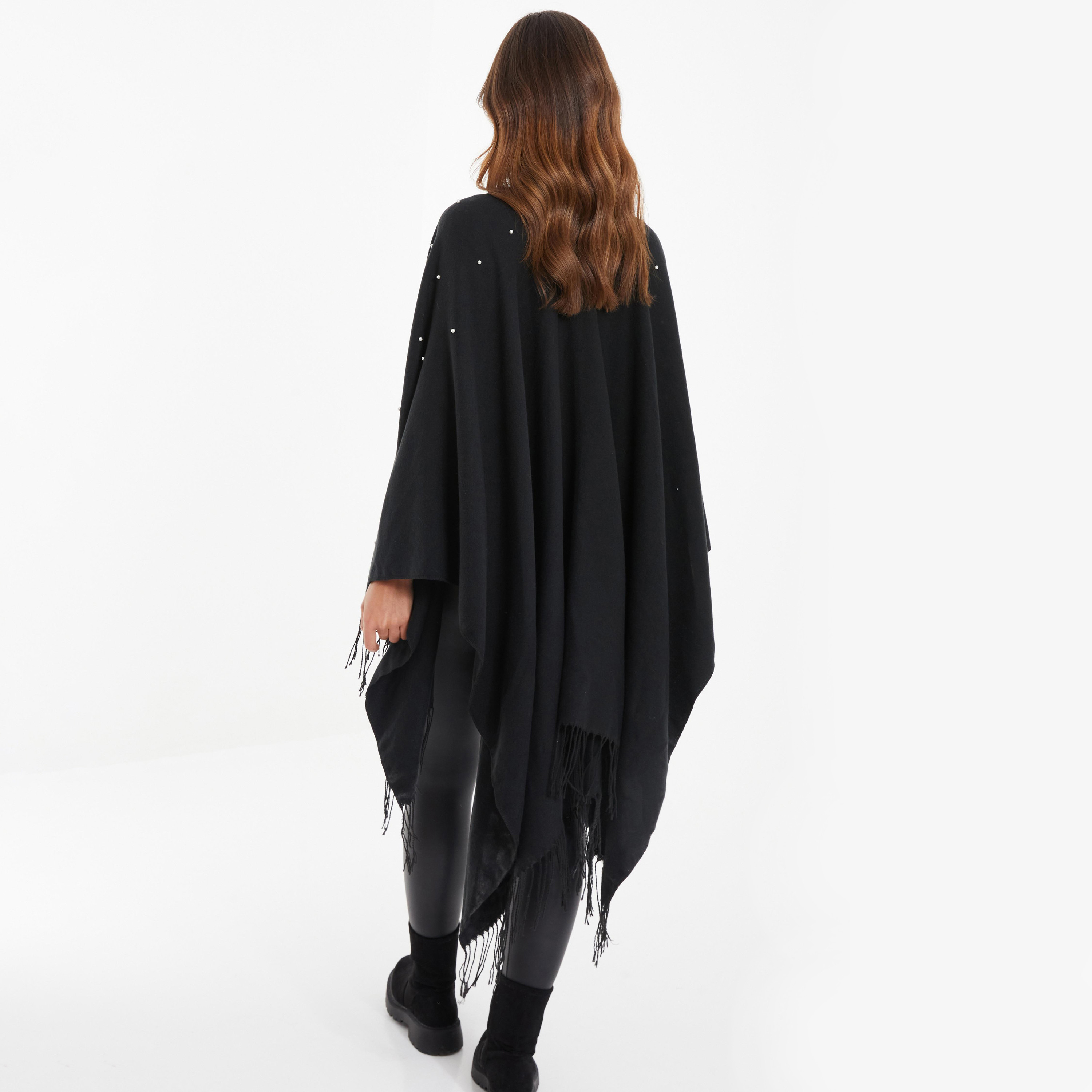 كويز عباءة نسائية مفتوحة من الأمام باللون الأسود من بيرل-women-clothing-shirtsandblouses-blouses-image-3