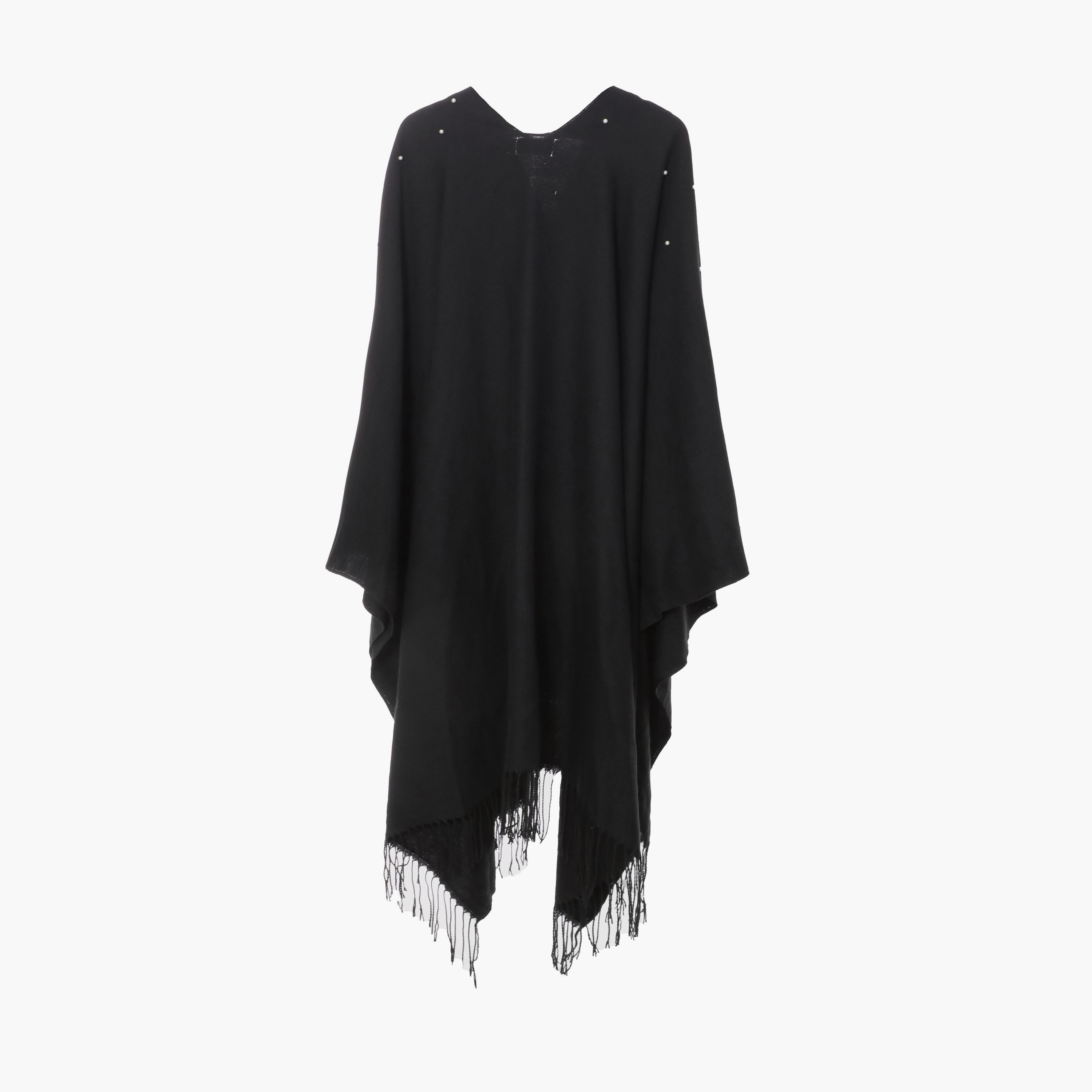 كويز عباءة نسائية مفتوحة من الأمام باللون الأسود من بيرل-women-clothing-shirtsandblouses-blouses-image-6