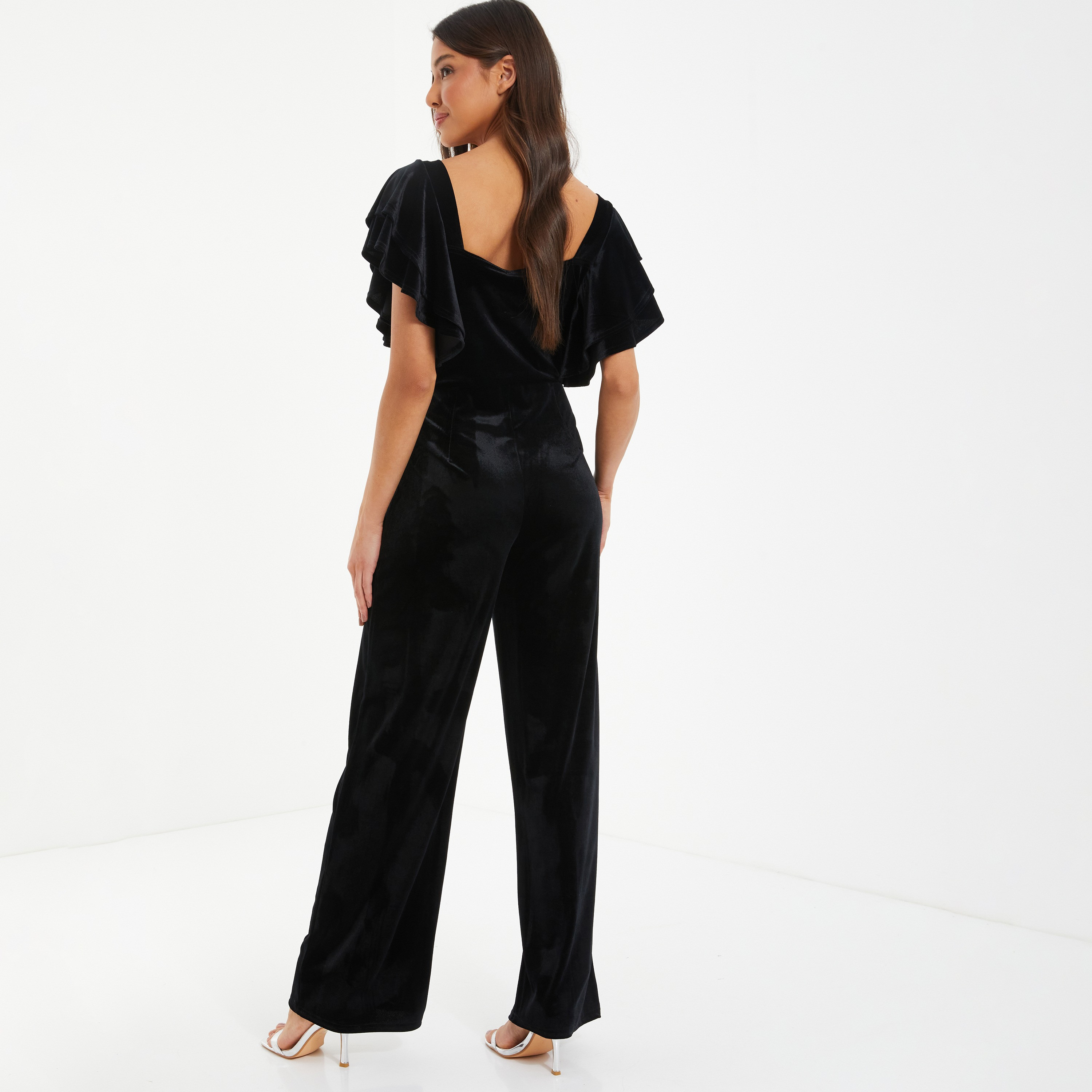 بذلة من كويز ذات رقبة مربعة ونقشة زهور مع مزين بإبزيم-women-clothing-jumpsuits-image-4