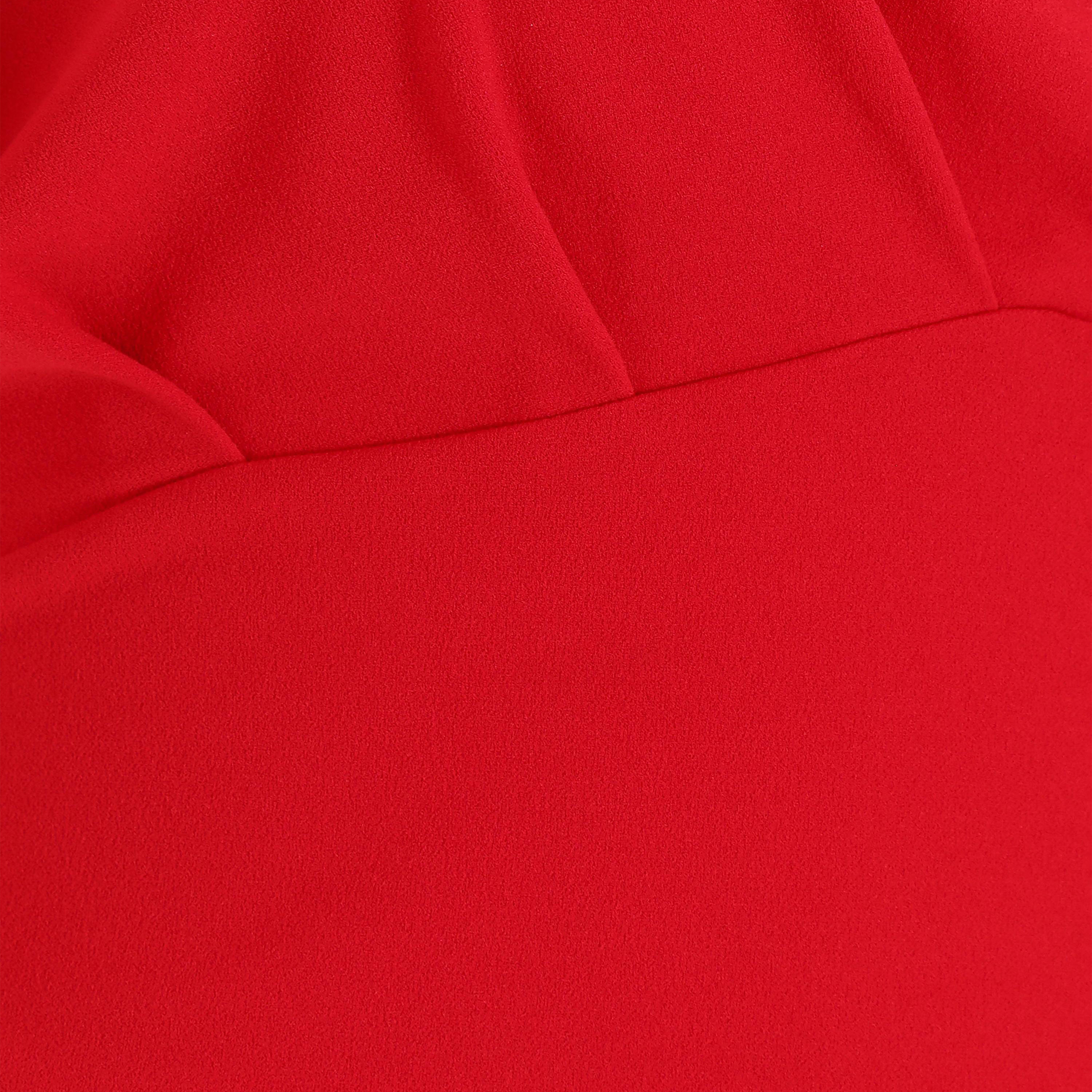 Quiz Curve Red Scuba Crepe V-Neck Frill Hem Midi Dress-women-clothing-dresses-image-4