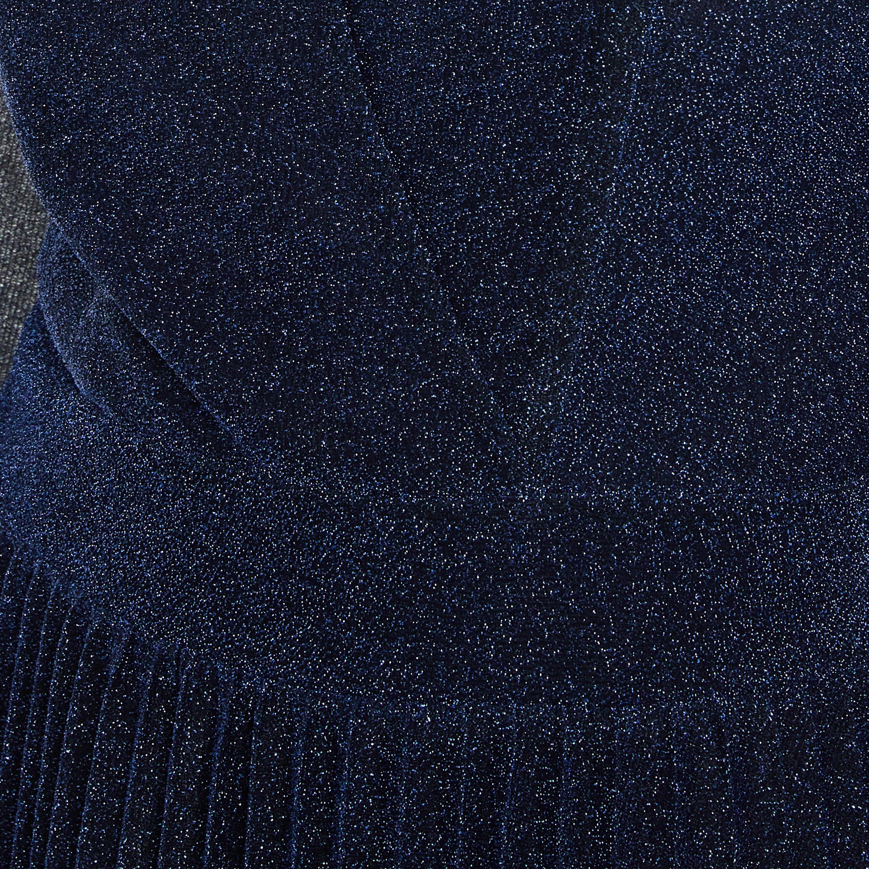 Quiz Metallic V-Neck Pleated Midi Dress-women-clothing-dresses-image-3