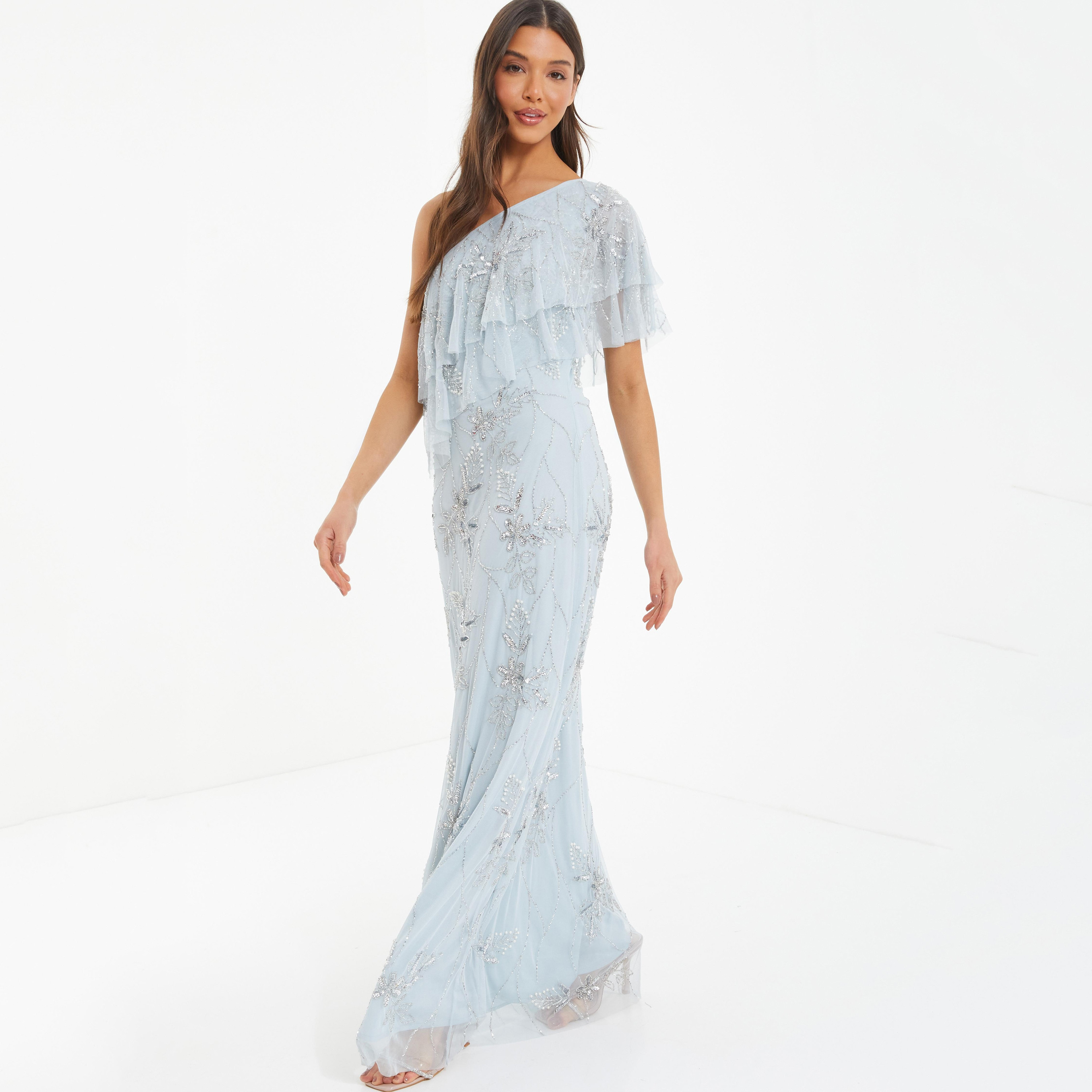 فستان ماكسي مزين بكتف واحد من كويز-women-clothing-dresses-image-2