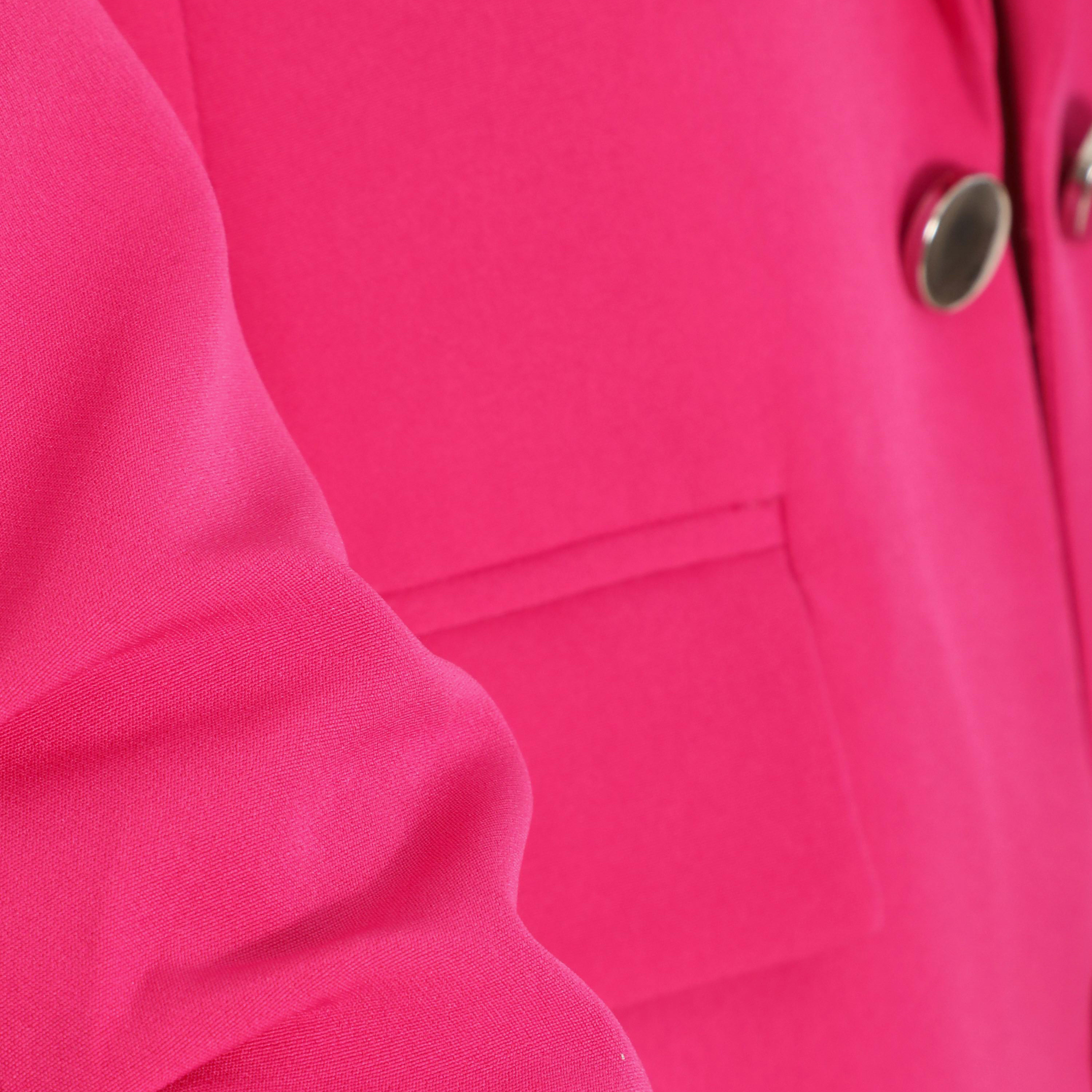 جاكيت بليزر بياقة مستديرة سادة من كويز-women-clothing-coatsandjackets-blazers-image-3
