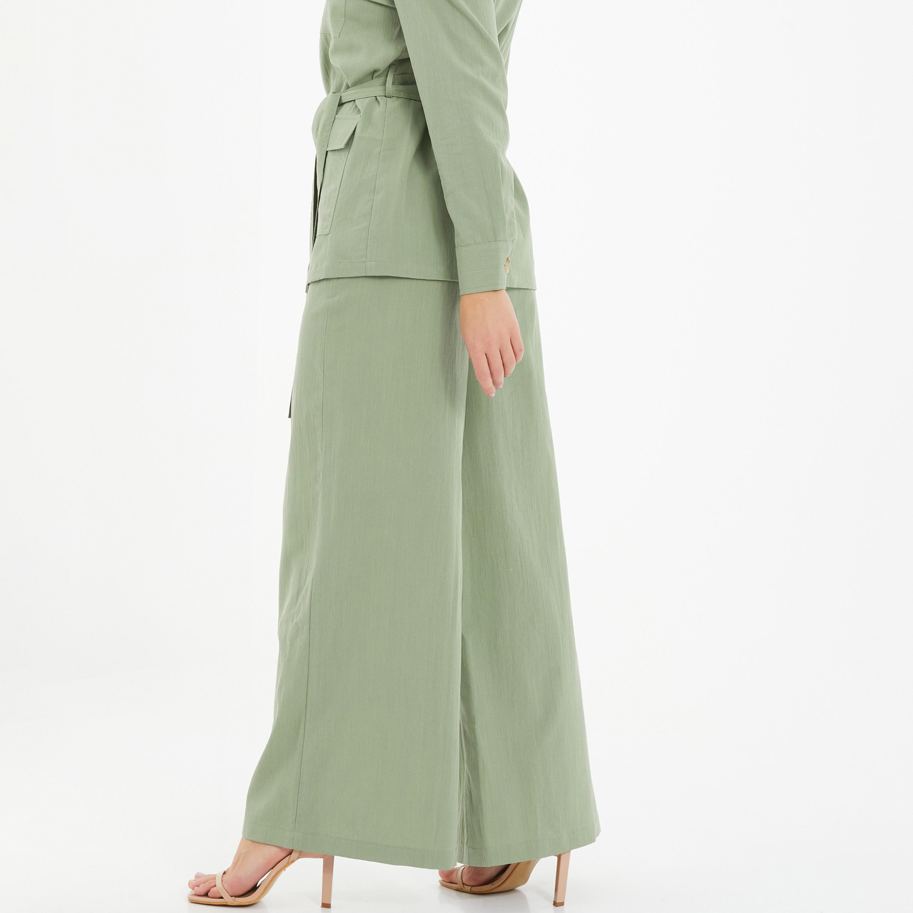 Quiz Plain High-Rise Wide Leg Trouser-women-clothing-bottoms-trousers-image-4