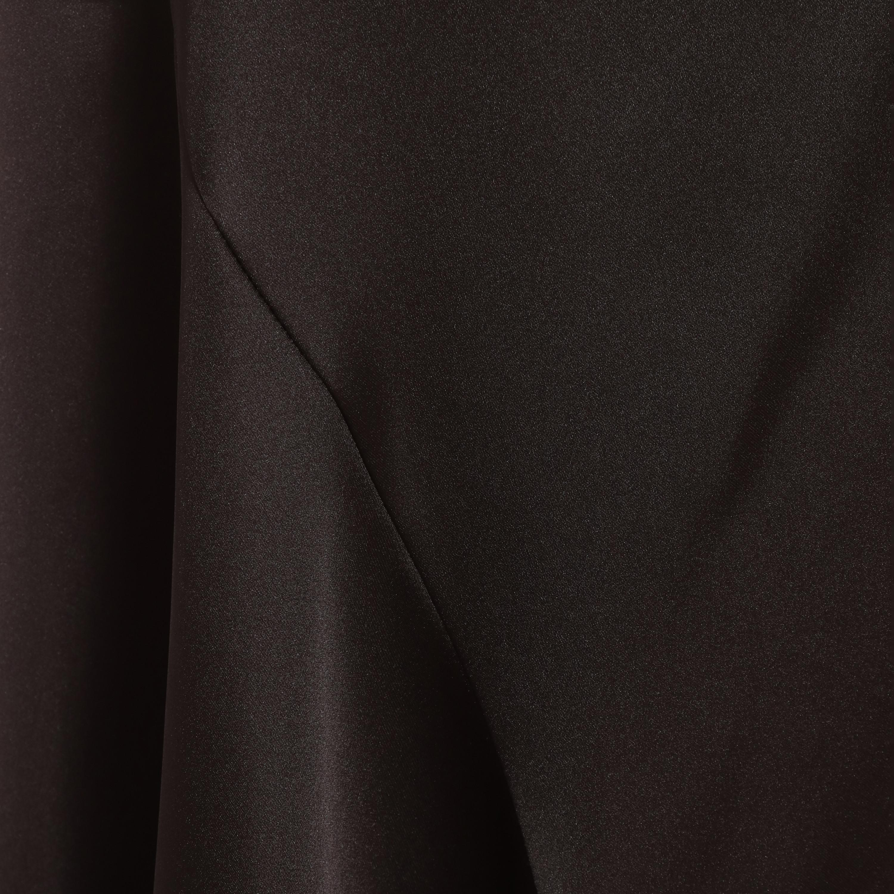 تنورة ميدي من كويز ساتان سادة متوسطة الارتفاع مع إغلاق بسحاب خلفي-women-clothing-bottoms-skirts-image-3
