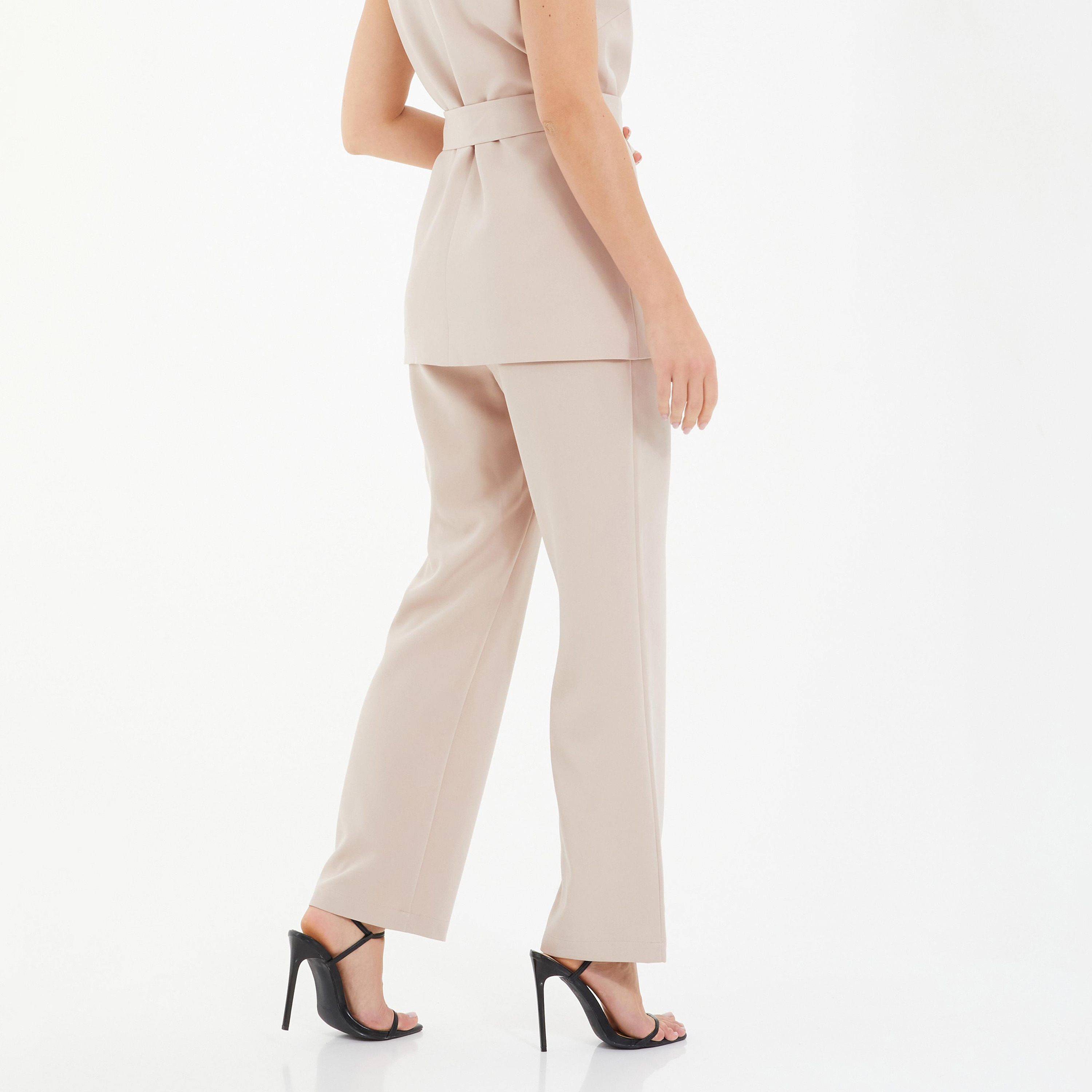 Quiz Plain High-Rise Straight Leg Trouser-women-clothing-bottoms-trousers-image-4