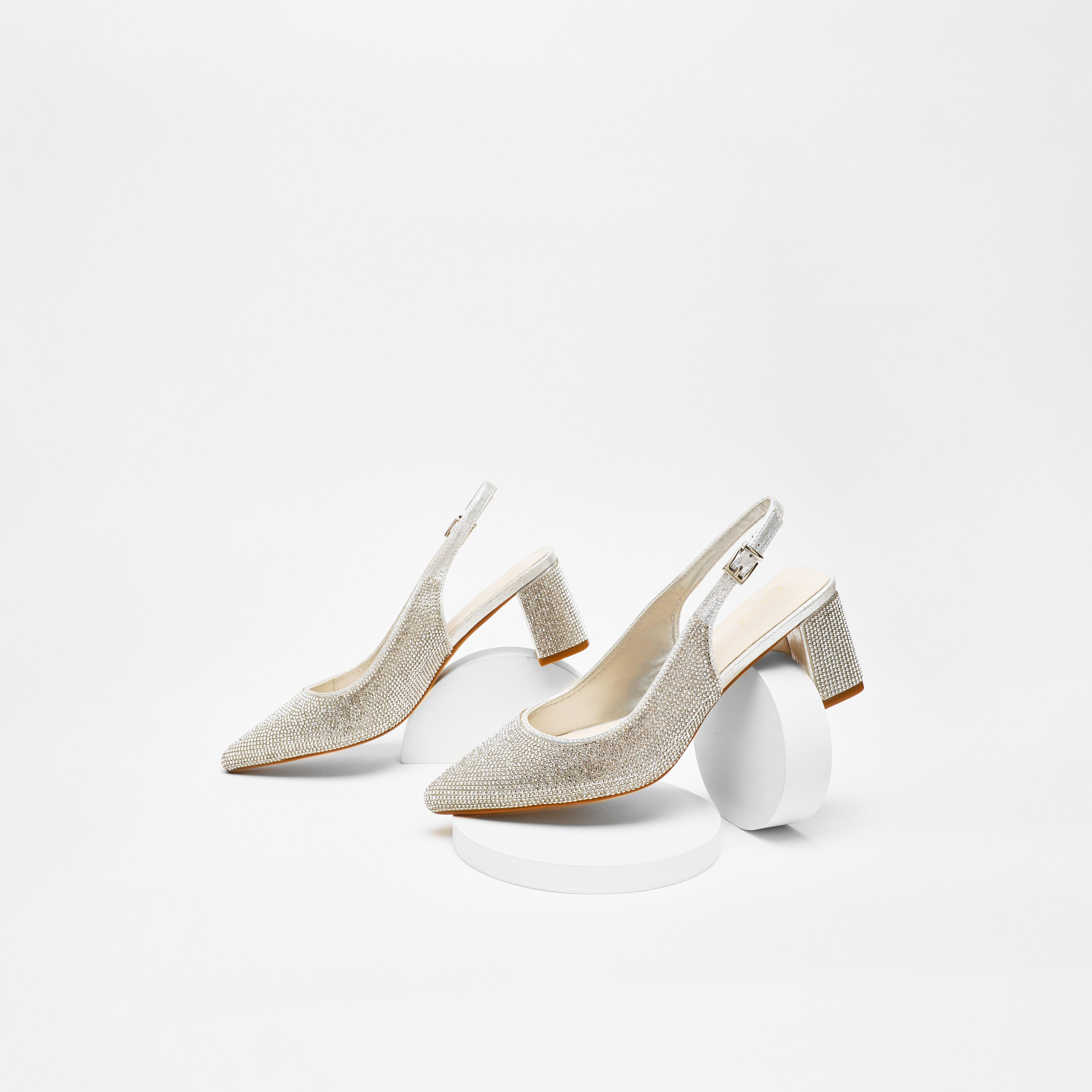 حذاء ميولز بكعب بلوك بإبزيم للسيدات من كويز | 100041268-women-shoes-heels-image-2