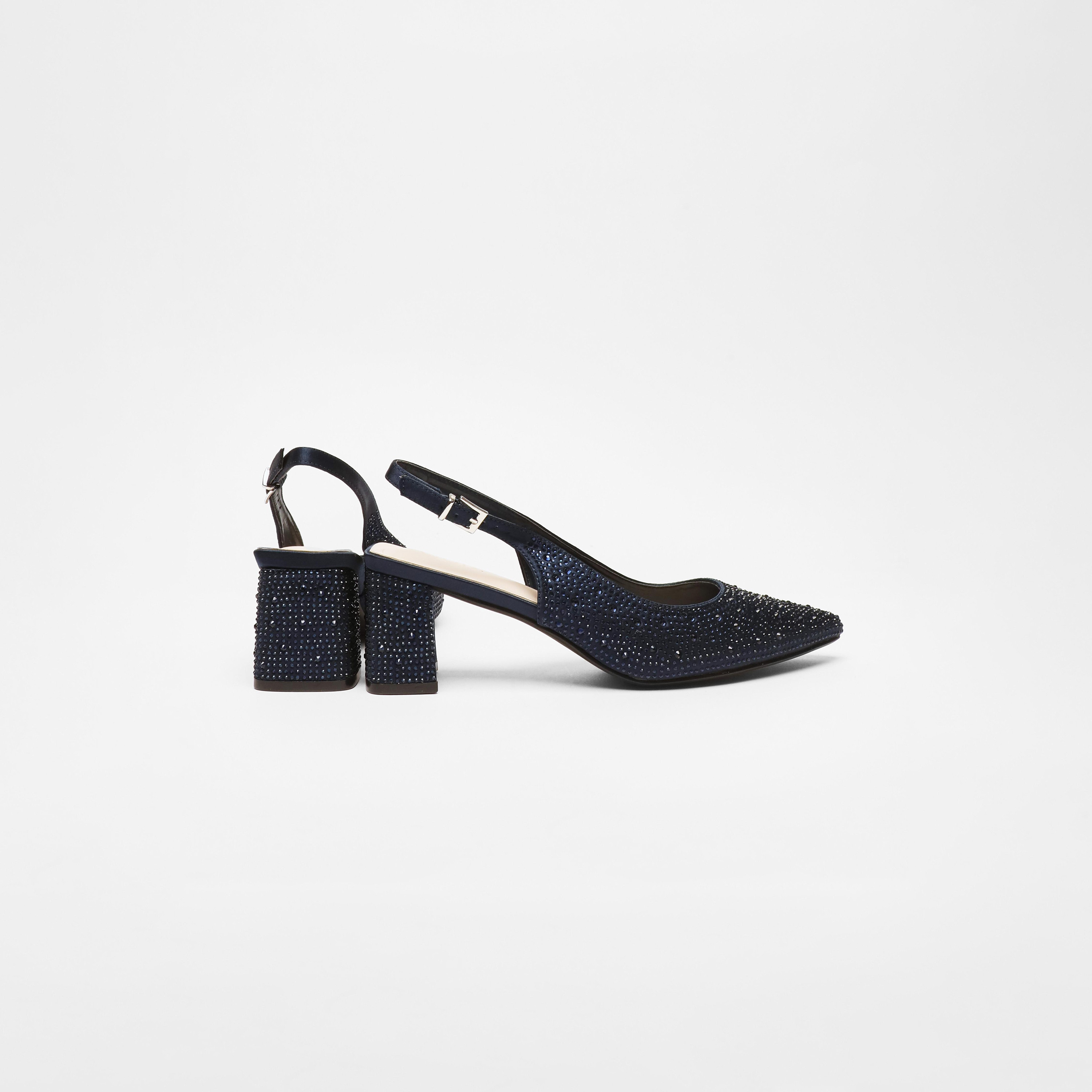 حذاء ميولز بكعب بلوك بإبزيم للسيدات من كويز | 100041269-women-shoes-heels-image-2
