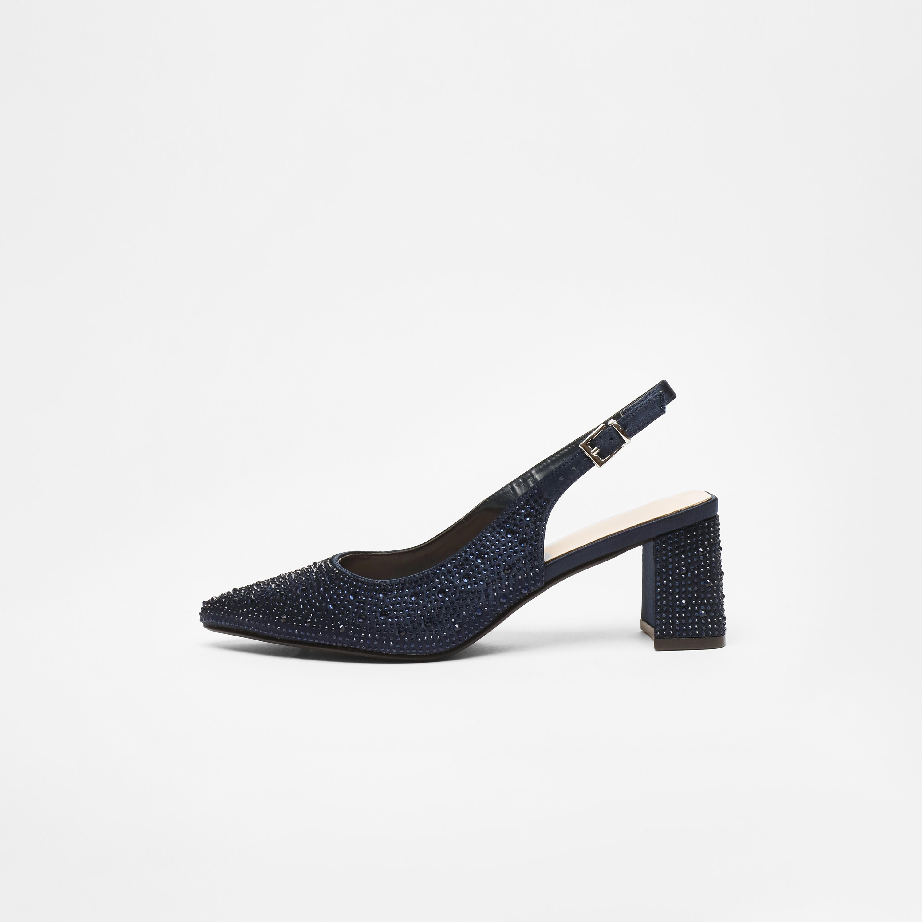 حذاء ميولز بكعب بلوك بإبزيم للسيدات من كويز | 100041269-women-shoes-heels-image-5