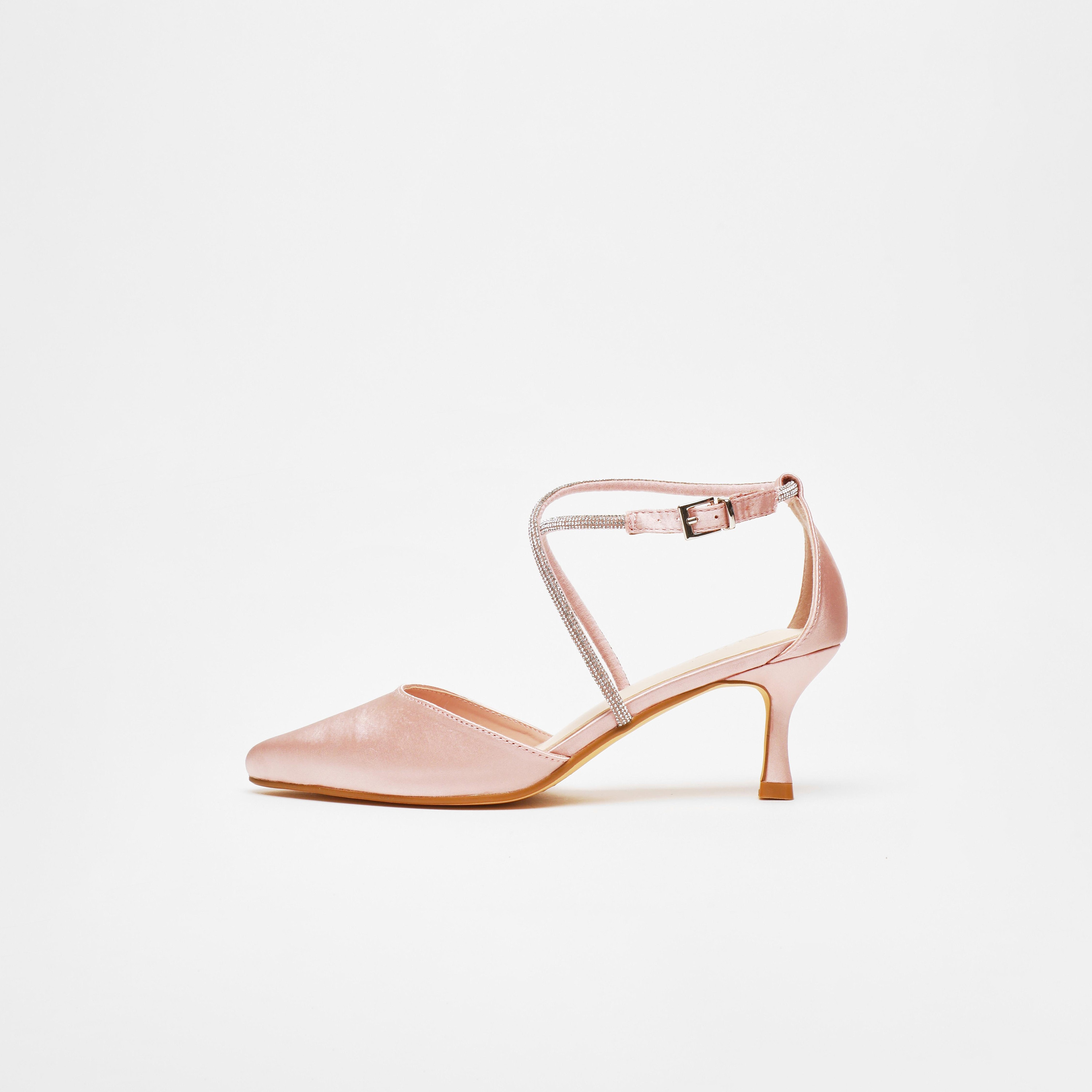 حذاء بامبز نسائي بكعب كيتن بإبزيم من كويز | 100041273-women-shoes-heels-image-5