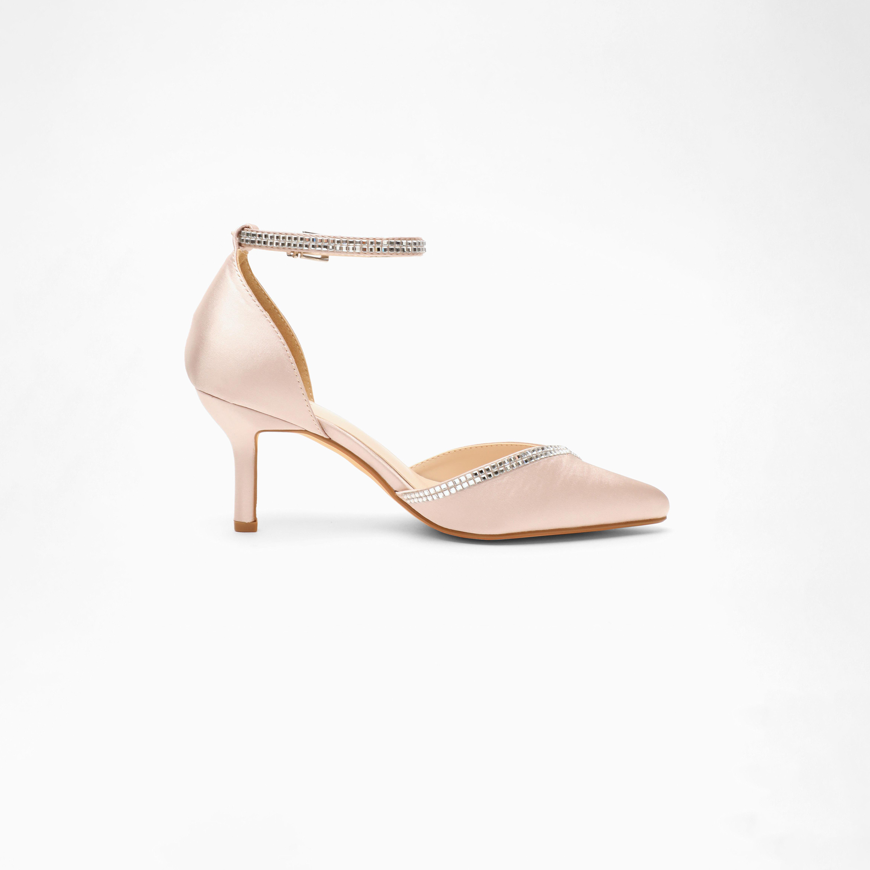كويز- صندل نسائي بكعب منخفض وحزام بإبزيم | 00100041278-women-shoes-heels-image-4