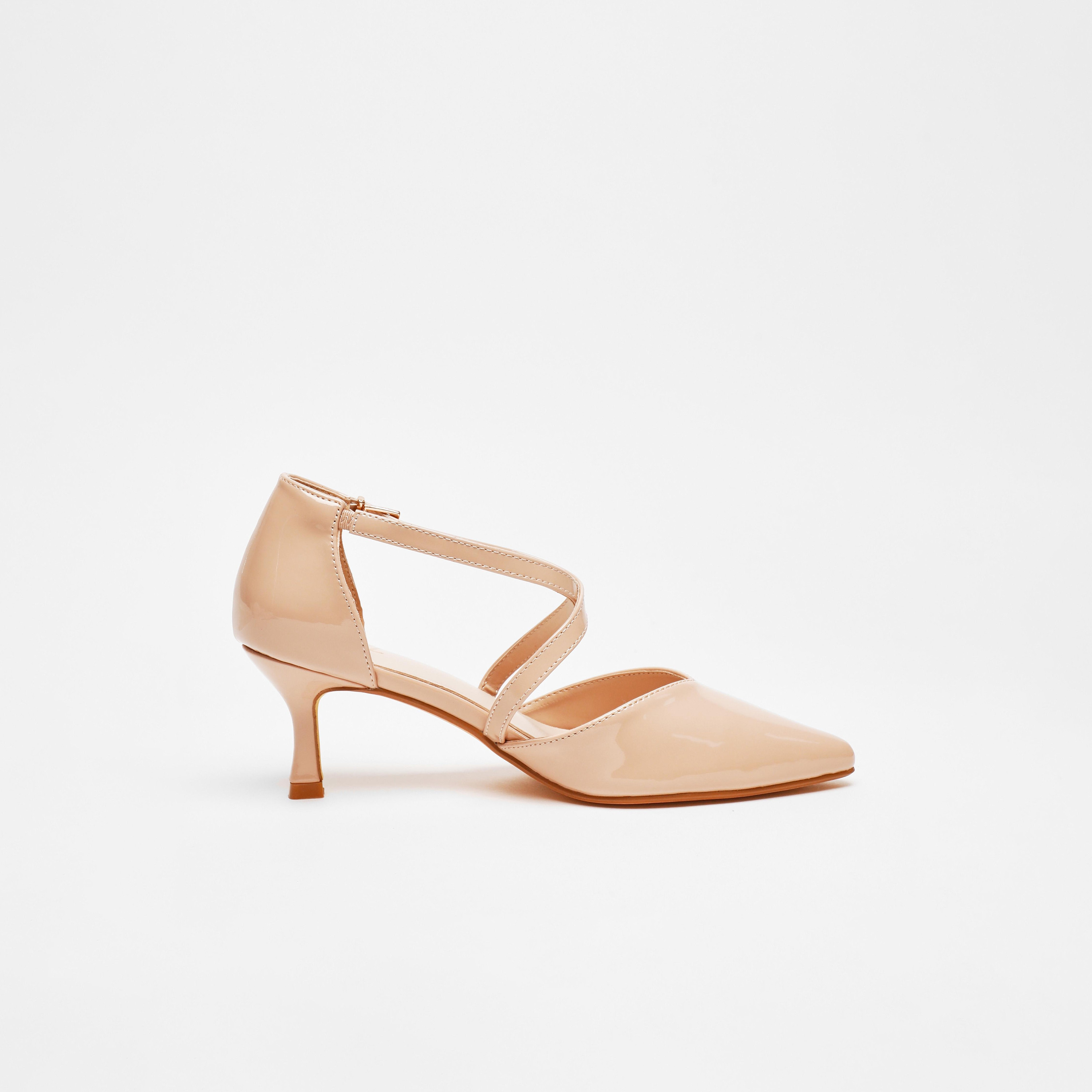 حذاء بامبز نسائي بكعب كيتن بإبزيم من كويز | 100041285-women-shoes-heels-image-4