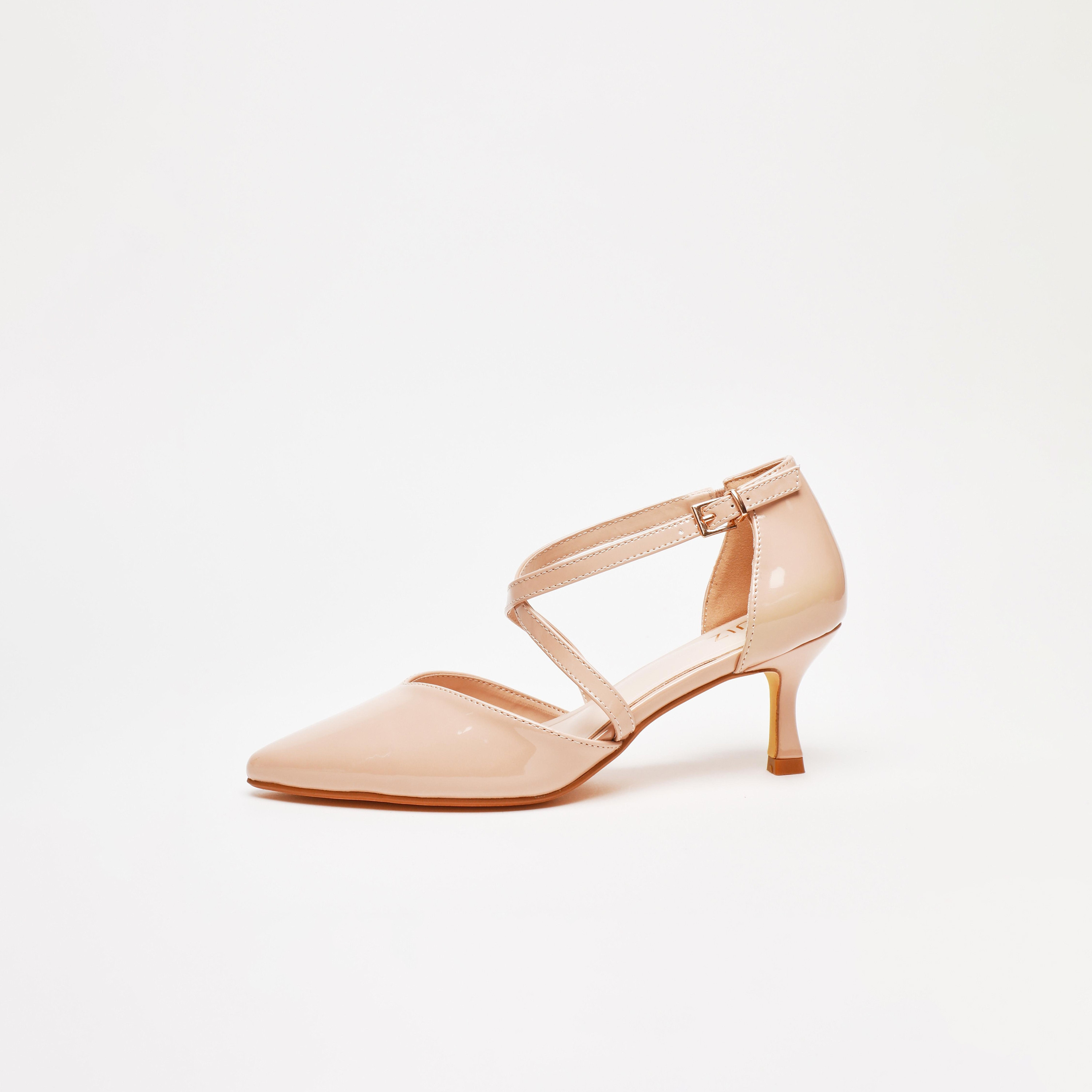 حذاء بامبز نسائي بكعب كيتن بإبزيم من كويز | 100041285-women-shoes-heels-image-5