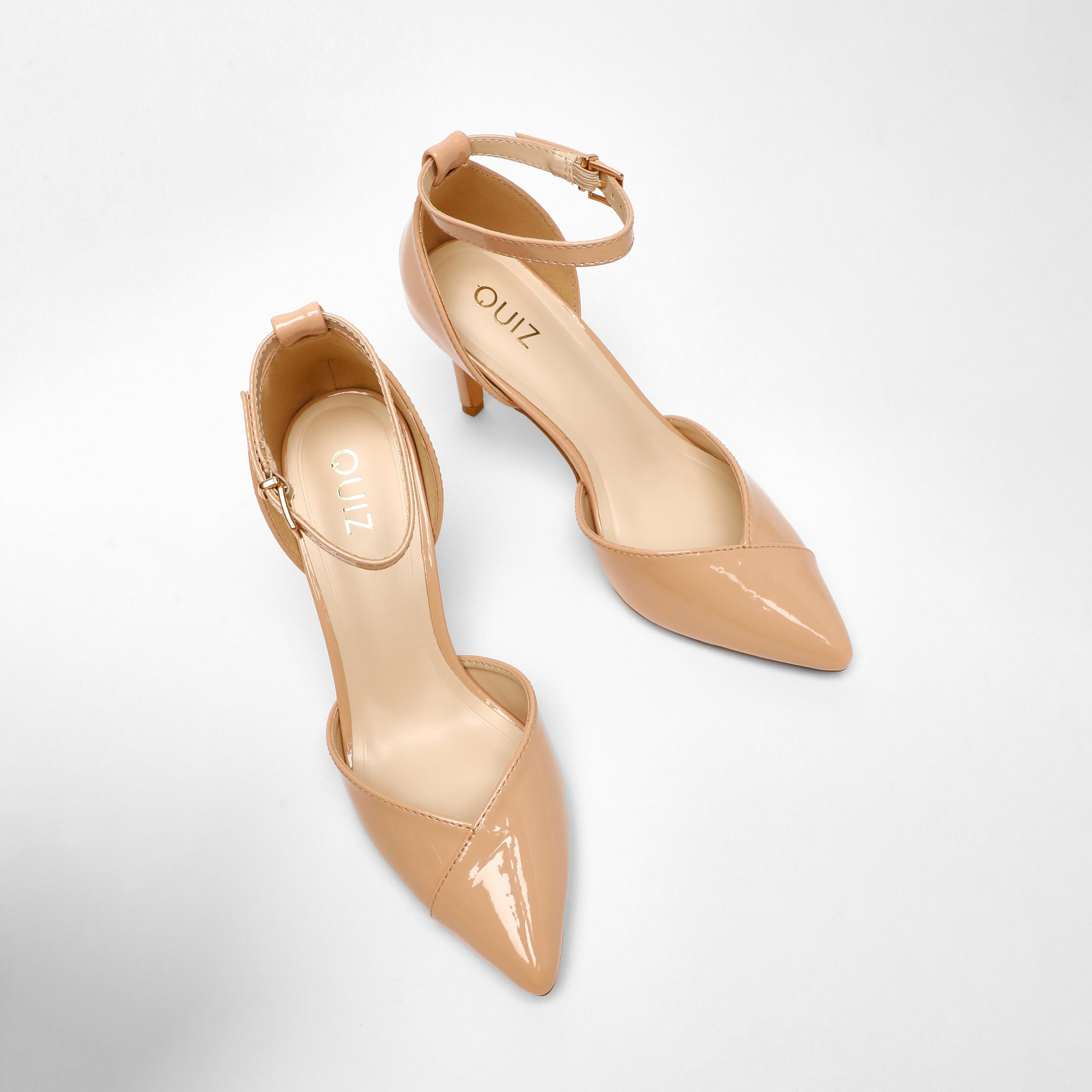 حذاء بامبز نسائي بكعب ستيليتو بإبزيم من كويز | 100041287-women-shoes-heels-image-2