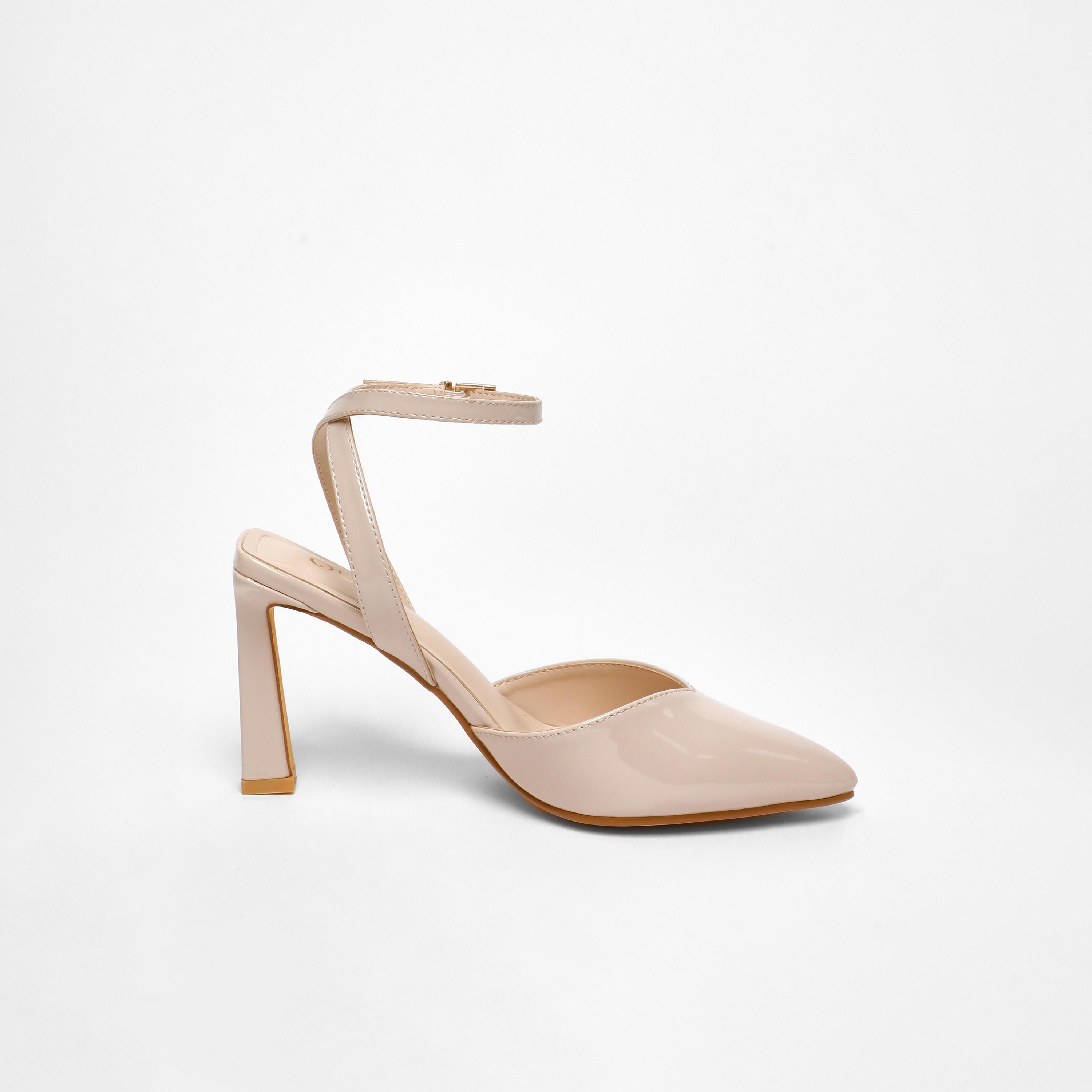 حذاء ميولز بكعب ستيليتو بإبزيم للسيدات من كويز | 100041289-women-shoes-heels-image-4