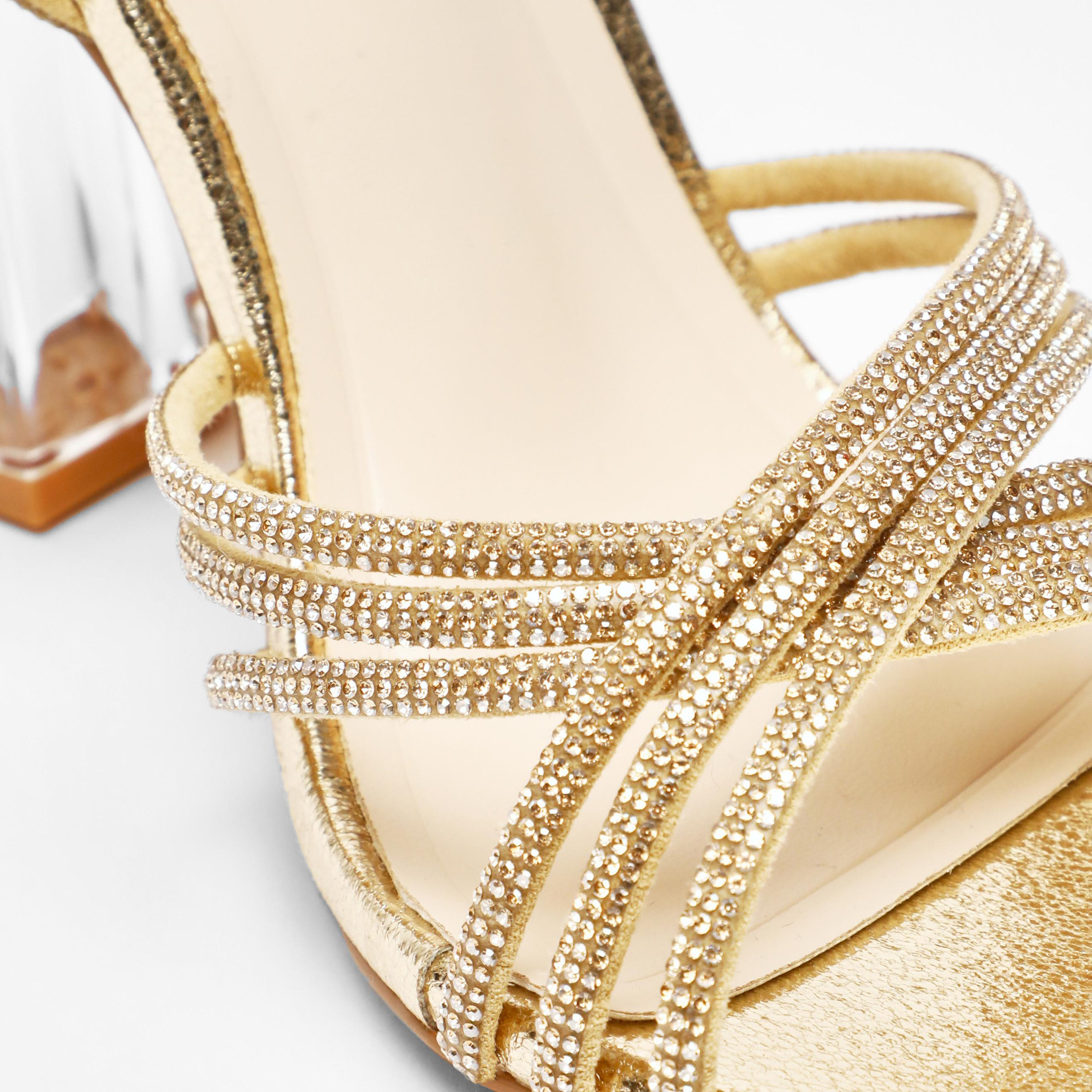 صندل نسائي شفاف بكعب عريض وعالٍ مع رباط للكاحل من كويز | 100041297-women-shoes-heels-image-4