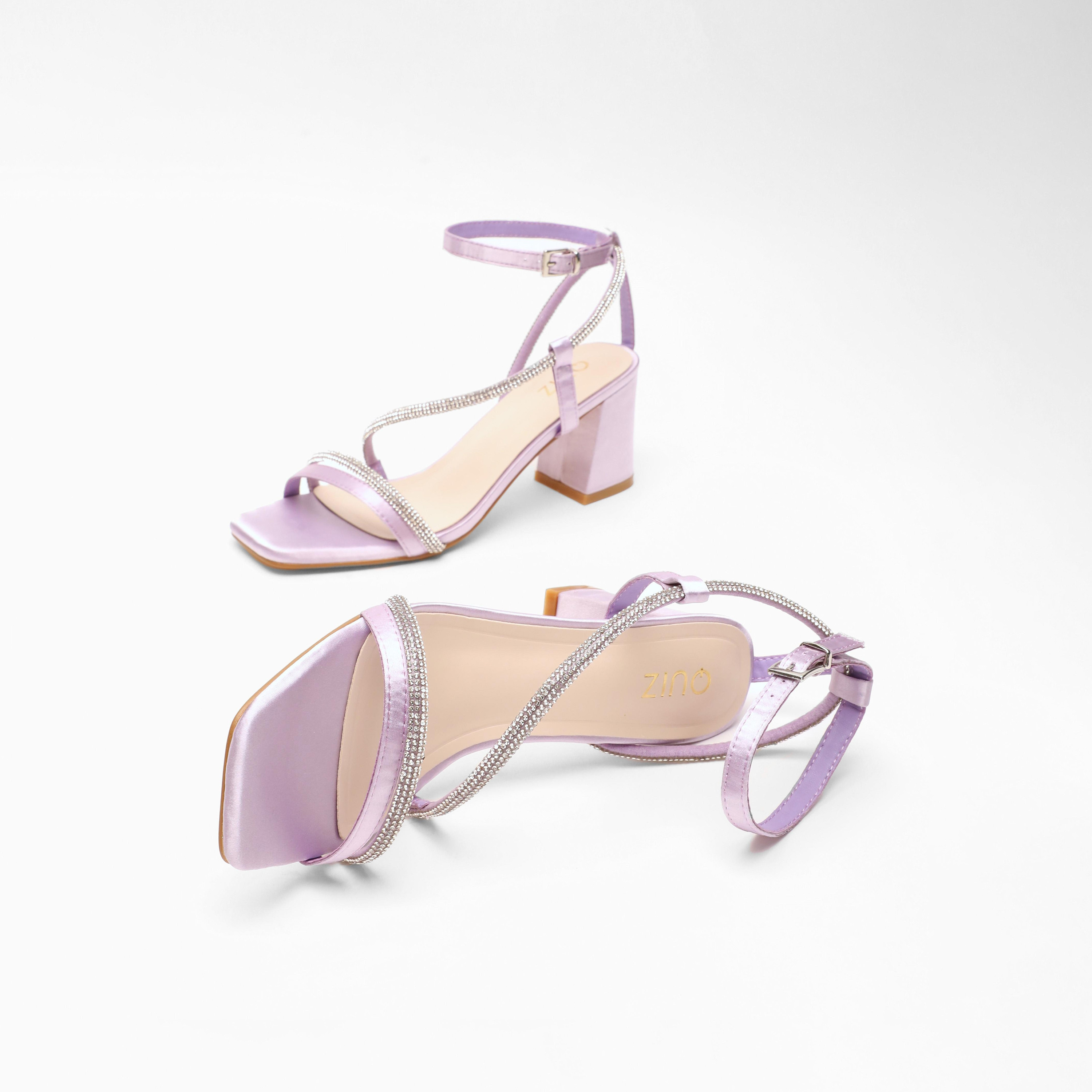 صندل نسائي بكعب عريض مع رباط للكاحل من كويز | 100041299-women-shoes-heels-image-2