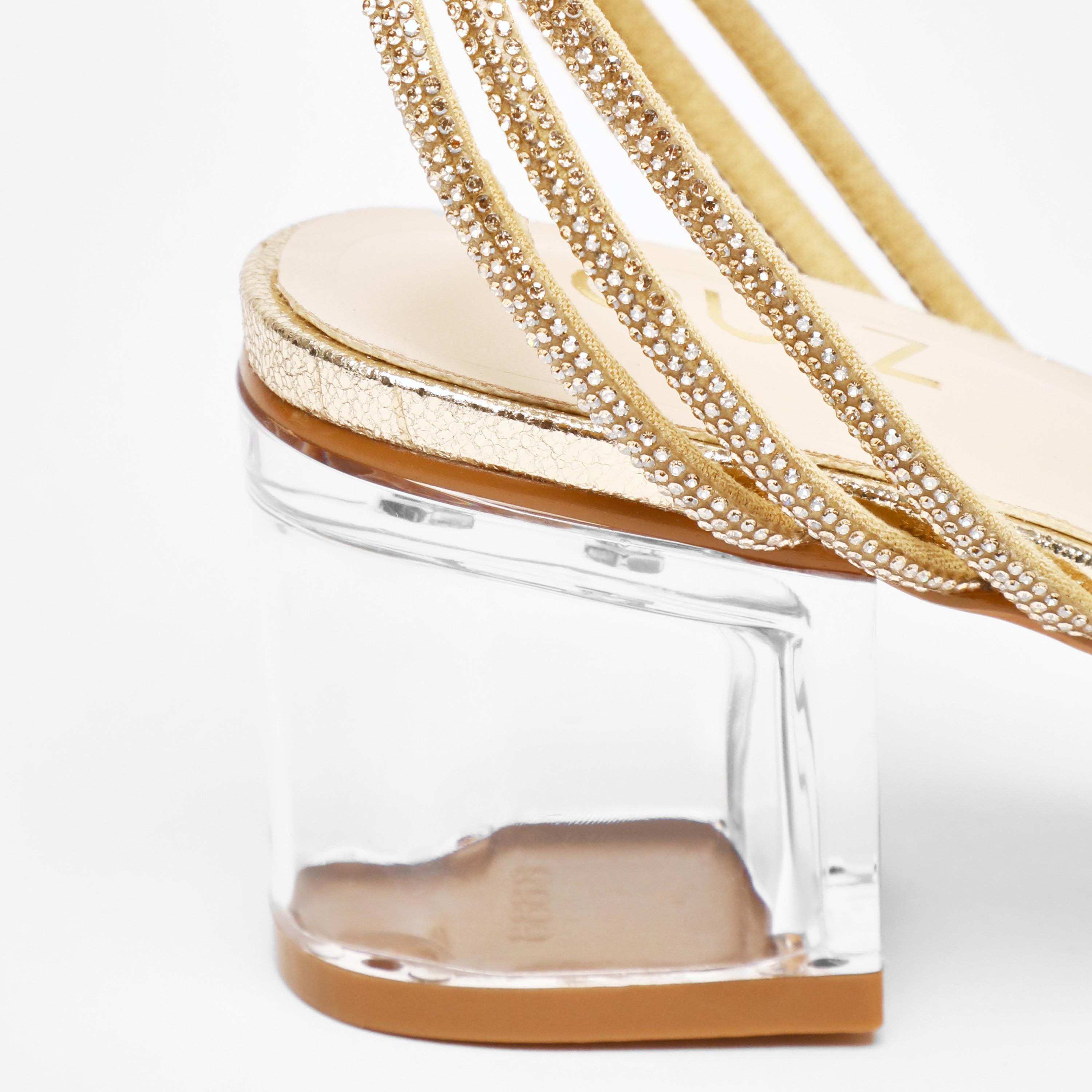 صنادل بكعب بلوك بإبزيم للسيدات من كويز | 100041304-women-shoes-heels-image-3