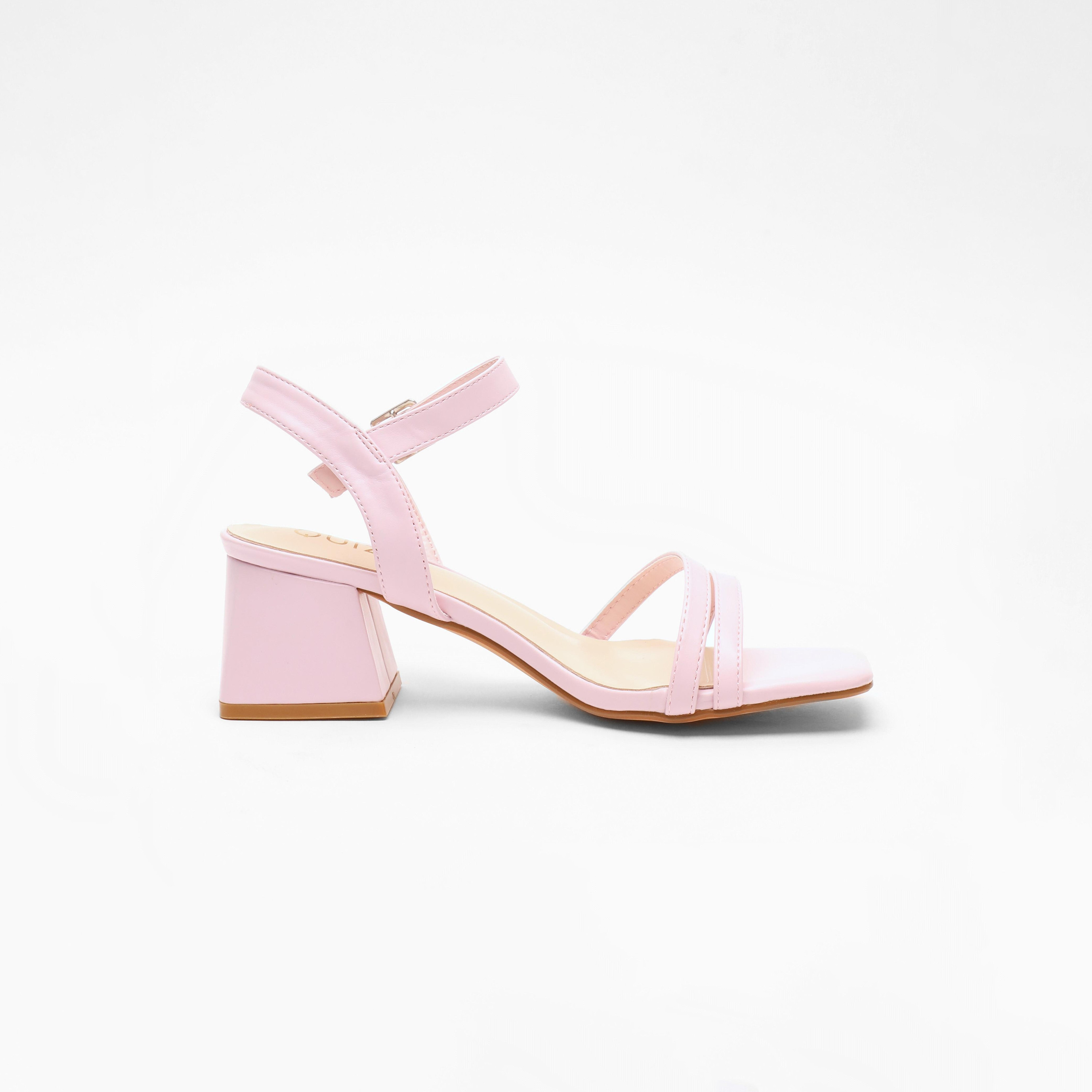 صندل نسائي بكعب عريض مع رباط للكاحل من كويز | 100041335-women-shoes-heels-image-3