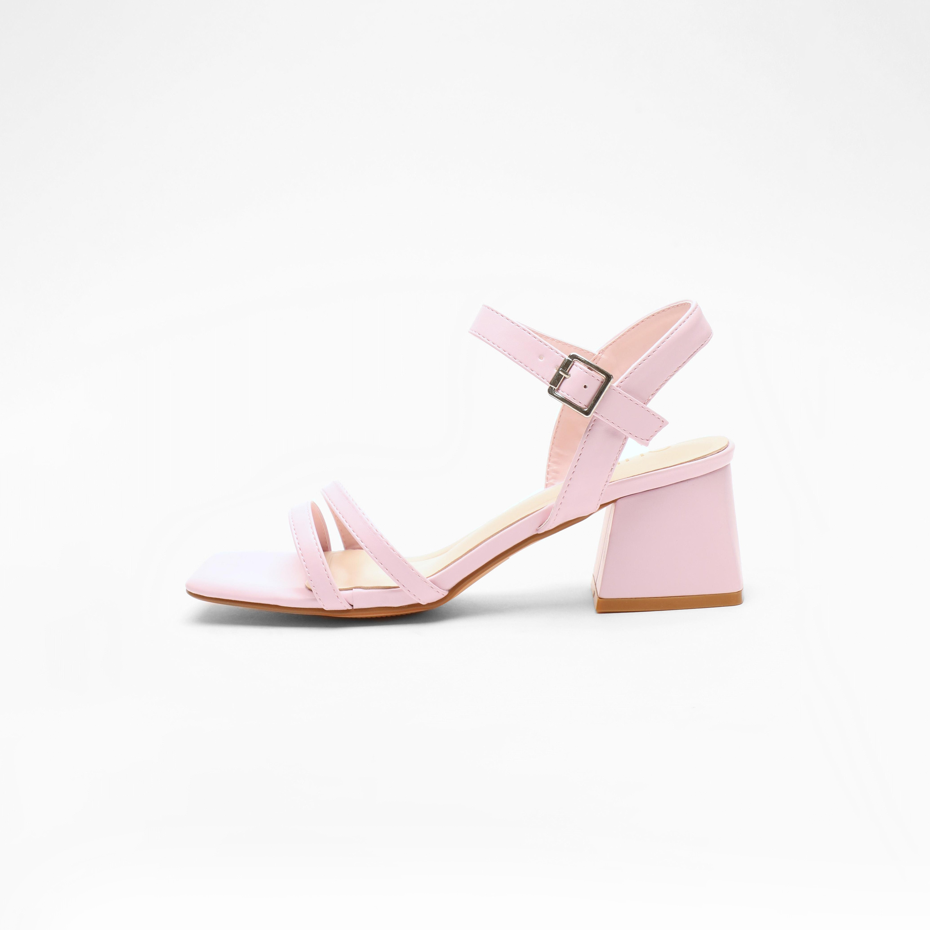 Shop Quiz Women's Block Heel Sandals with Ankle Strap | 00100041335 Online  | Centrepoint Saudi