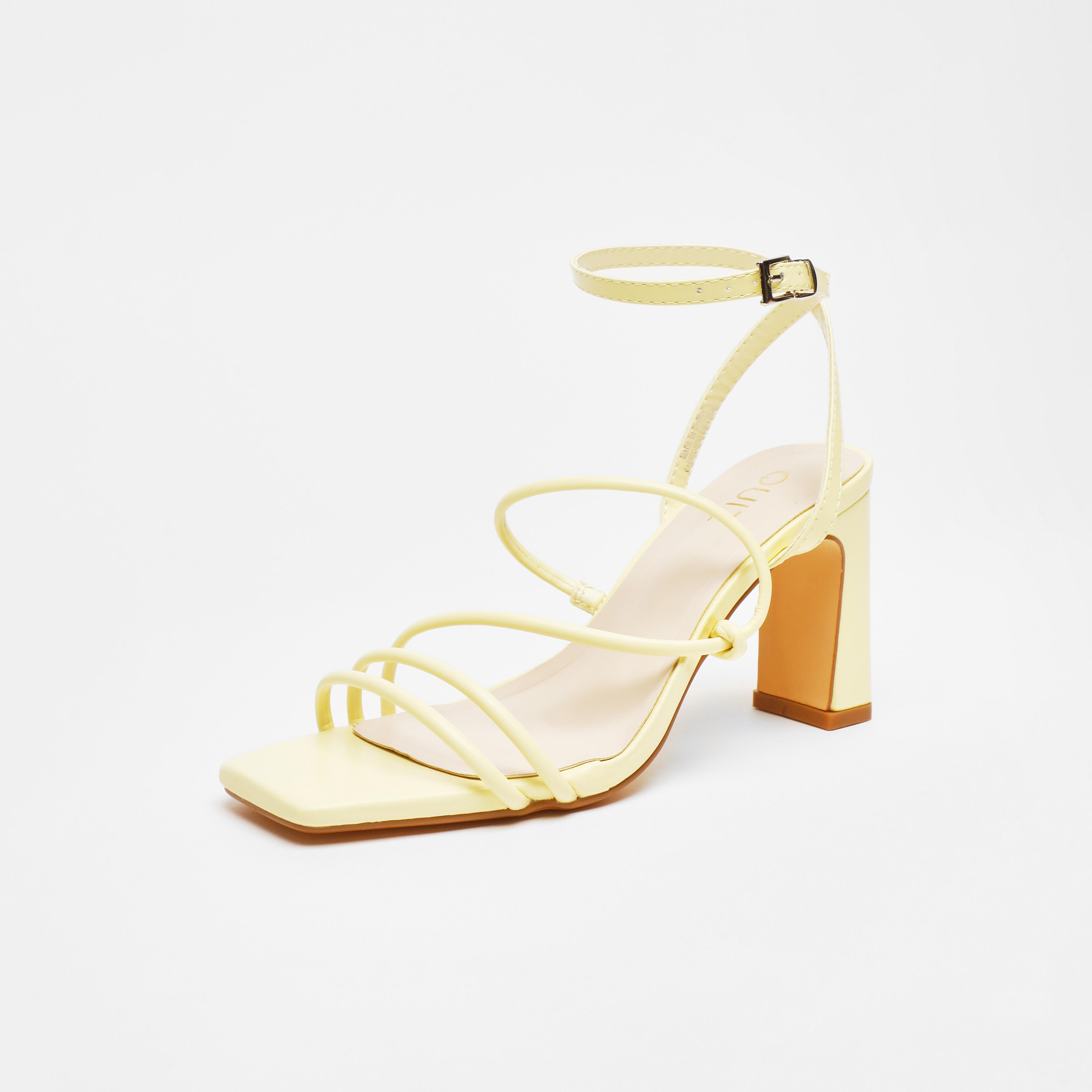 صندل نسائي بكعب سميك وحزام متقاطع عند الكاحل من كويز  | 100041372-women-shoes-heels-image-11